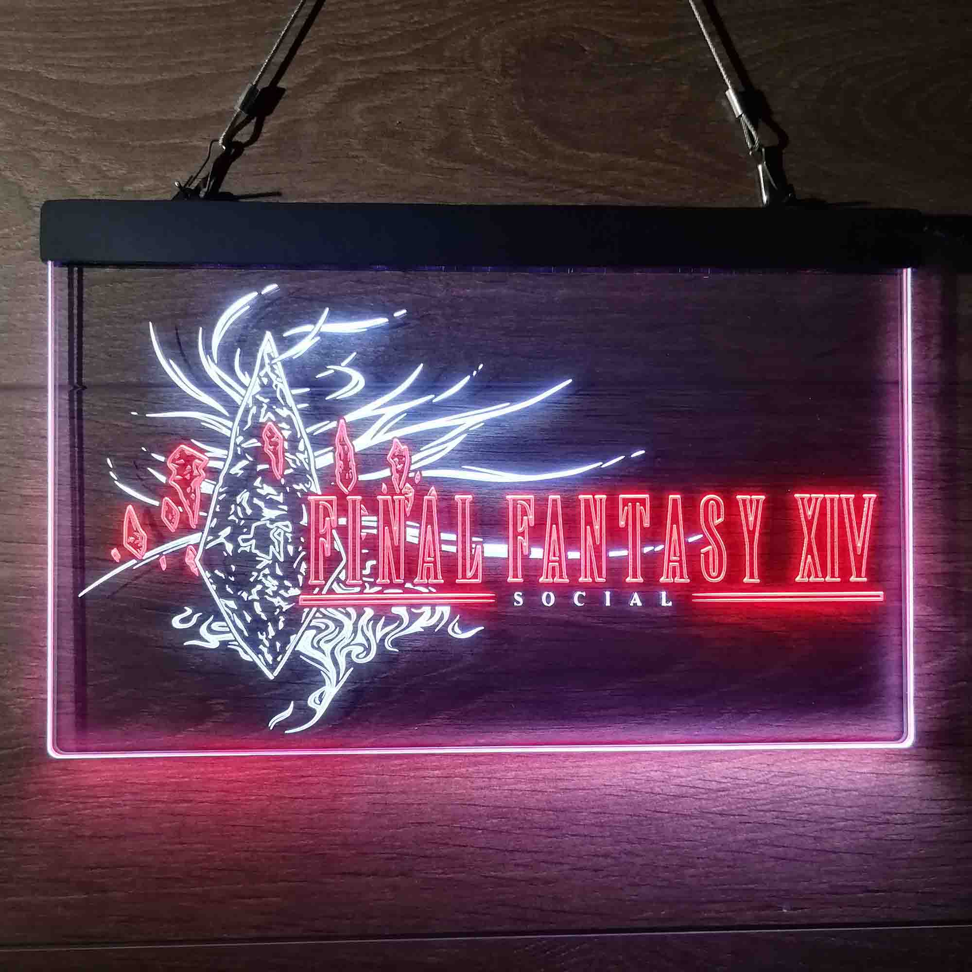 Final Fantasy XIV LED Neon Sign - Holiday Gamer Gift | Game Room Decor