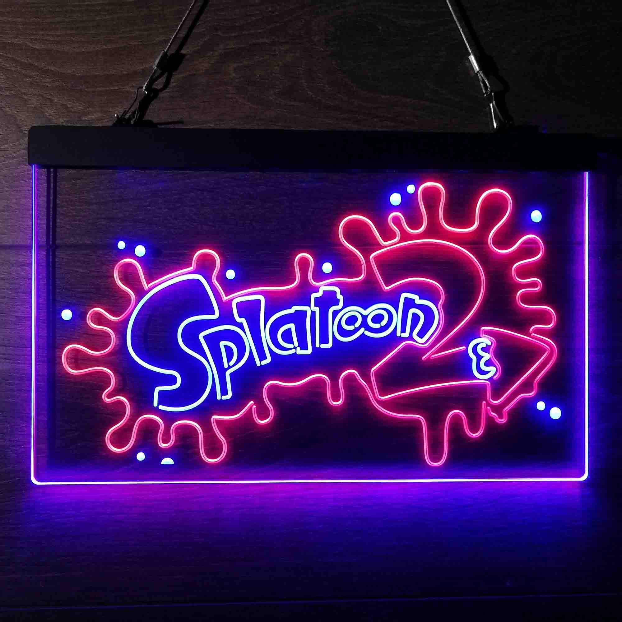 Splatoon 2 Game Room Neon Light LED Sign | Birthday Gamer Gift For Him