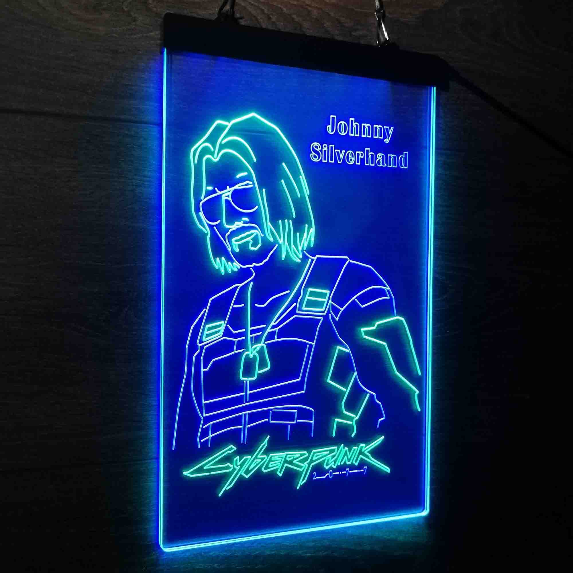 Cyberpunk 2077 Johnny Silverhand Game Room Neon Light LED Sign
