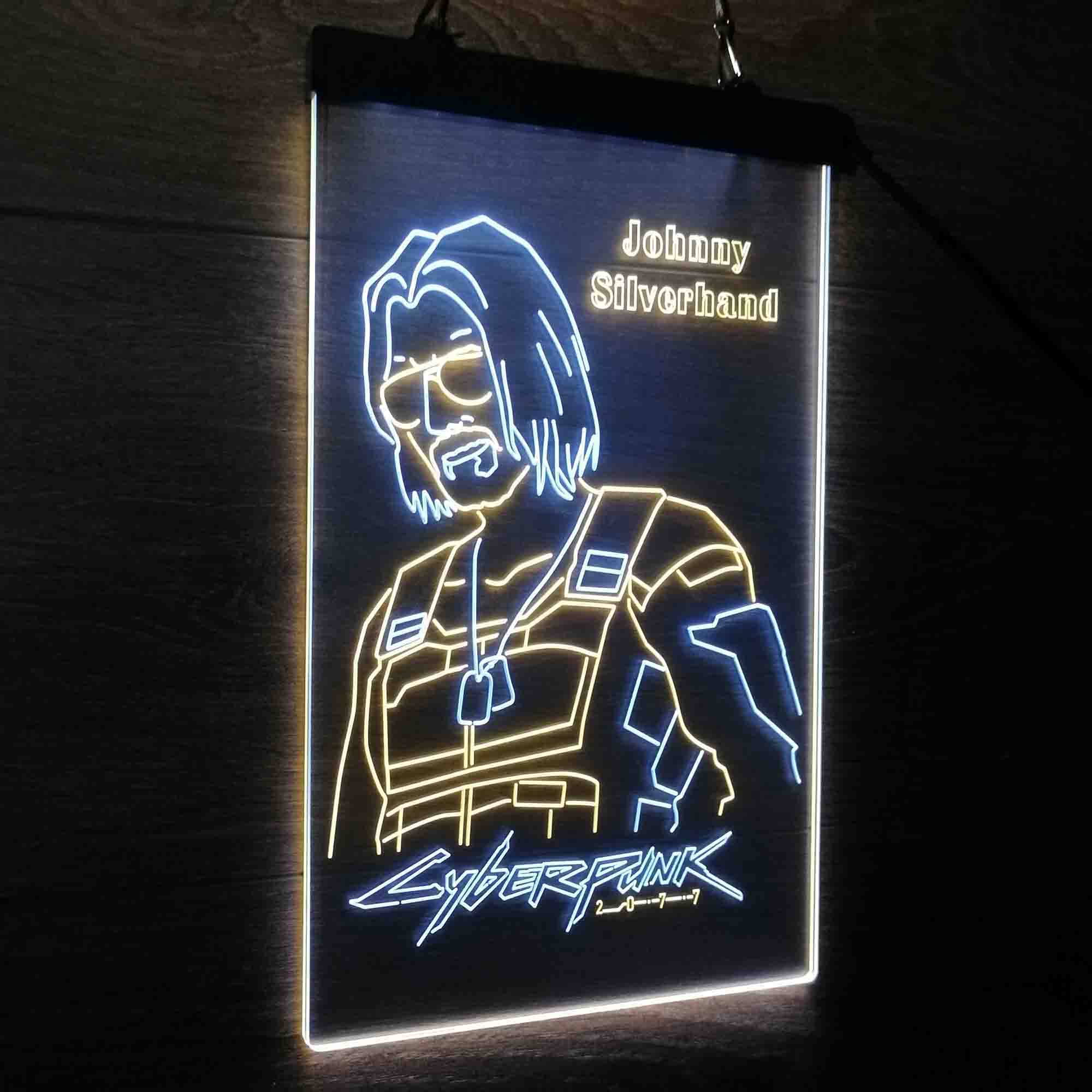 Cyberpunk 2077 Johnny Silverhand Game Room Neon Light LED Sign
