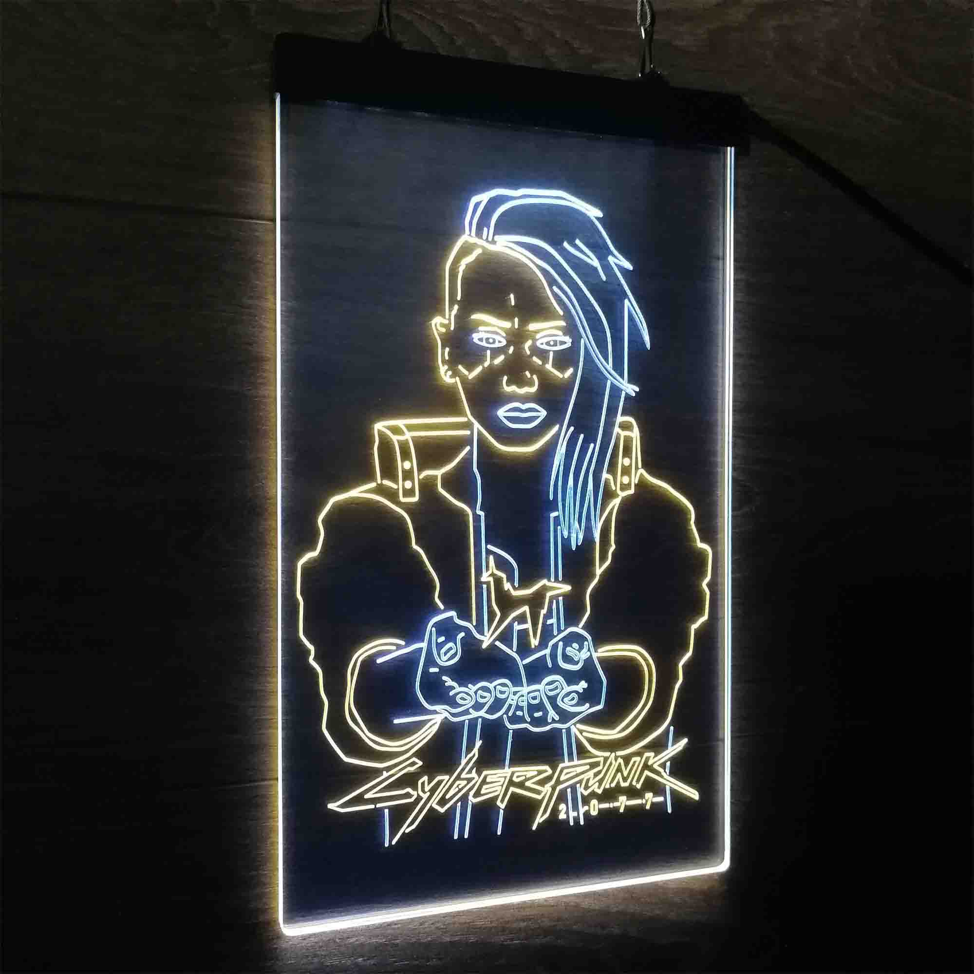 Cyberpunk 2077 female V Game Room Neon-Like LED Sign