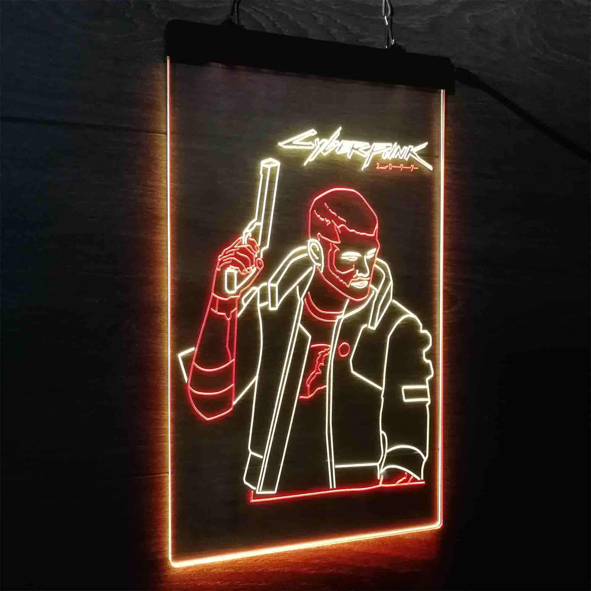 Cyberpunk 2077 male V Game Room Neon-Like LED Sign