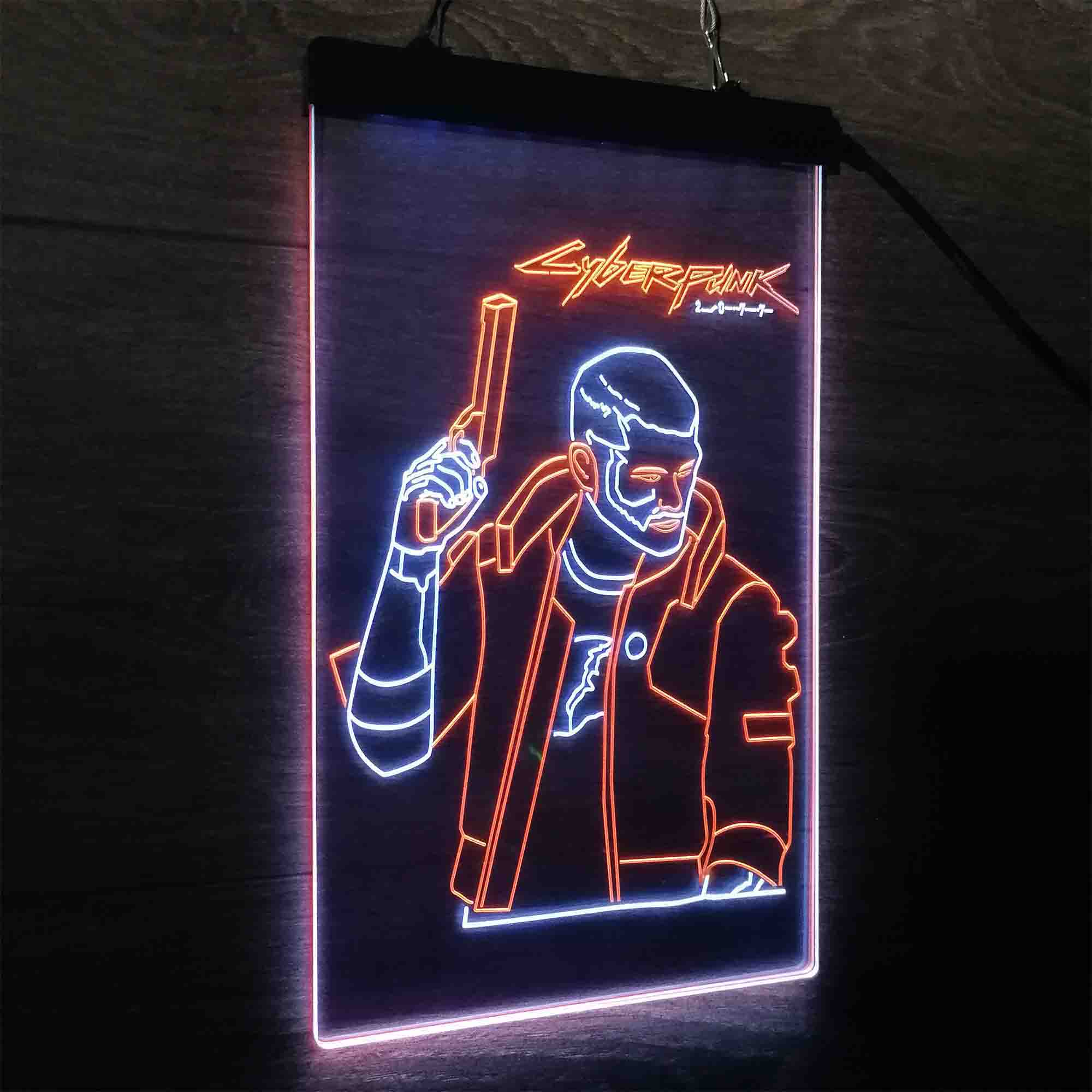 Cyberpunk 2077 male V Game Room Neon-Like LED Sign