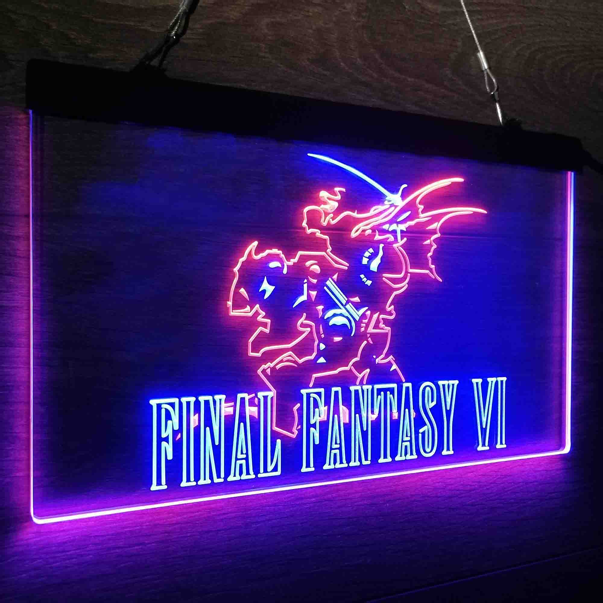 Final Fantasy VI Game Room Neon-Like LED Sign