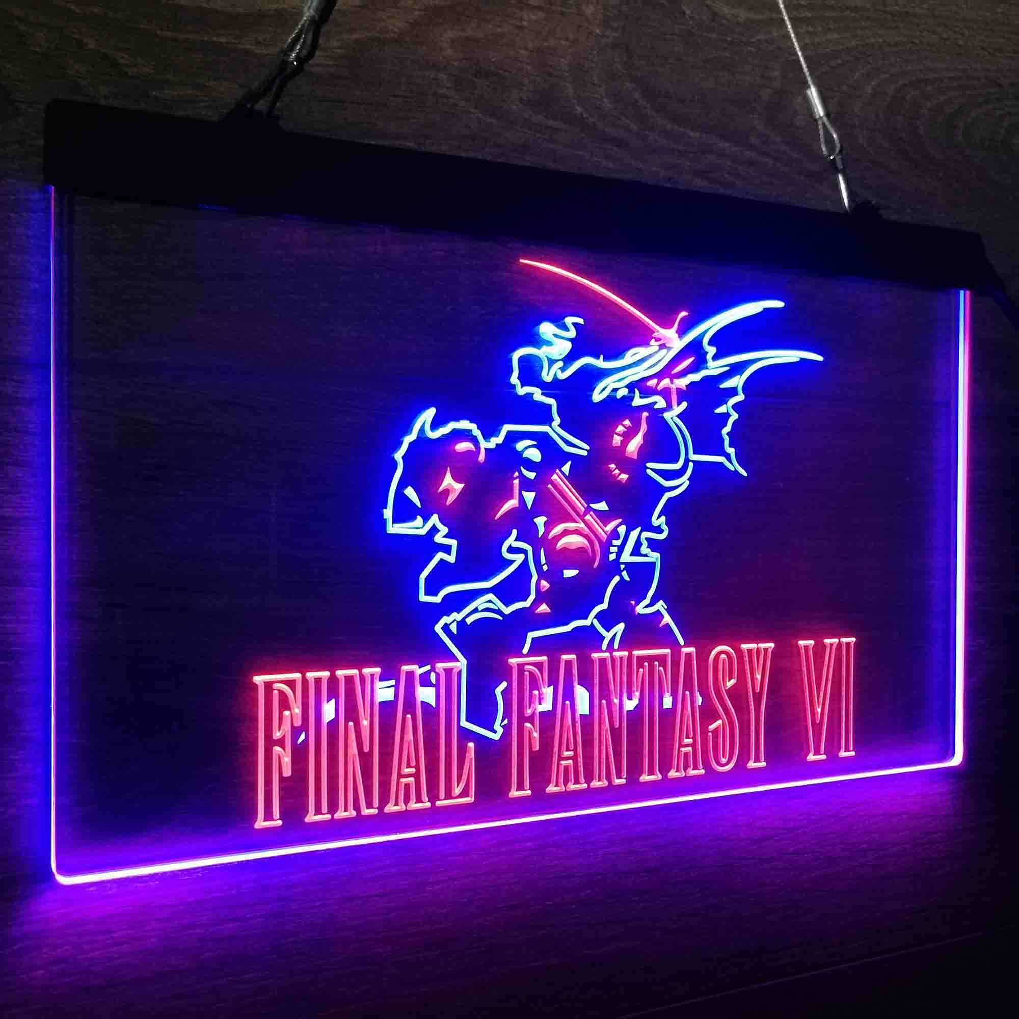 Final Fantasy VI Game Room Neon-Like LED Sign