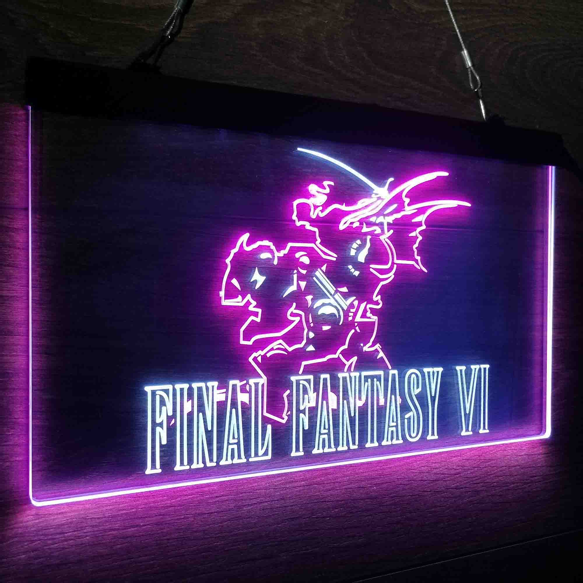 Final Fantasy VI Game Room Neon-Like LED Sign