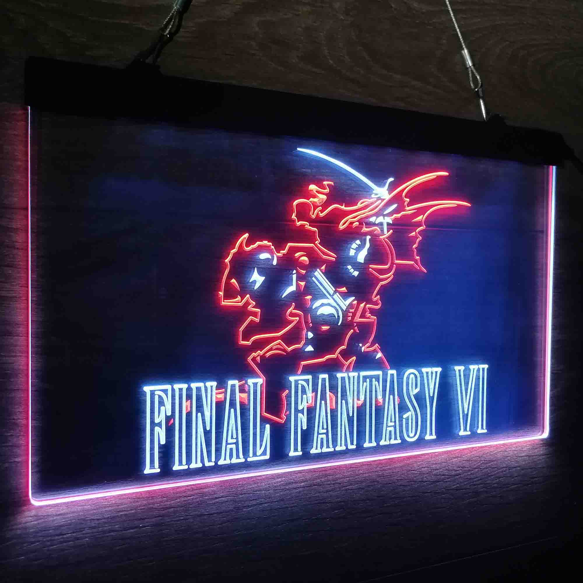 Final Fantasy VI Game Room Neon-Like LED Sign