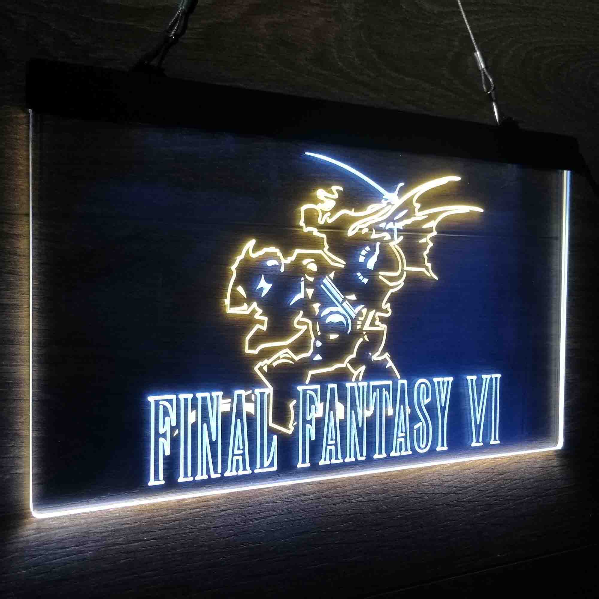 Final Fantasy VI Game Room Neon-Like LED Sign