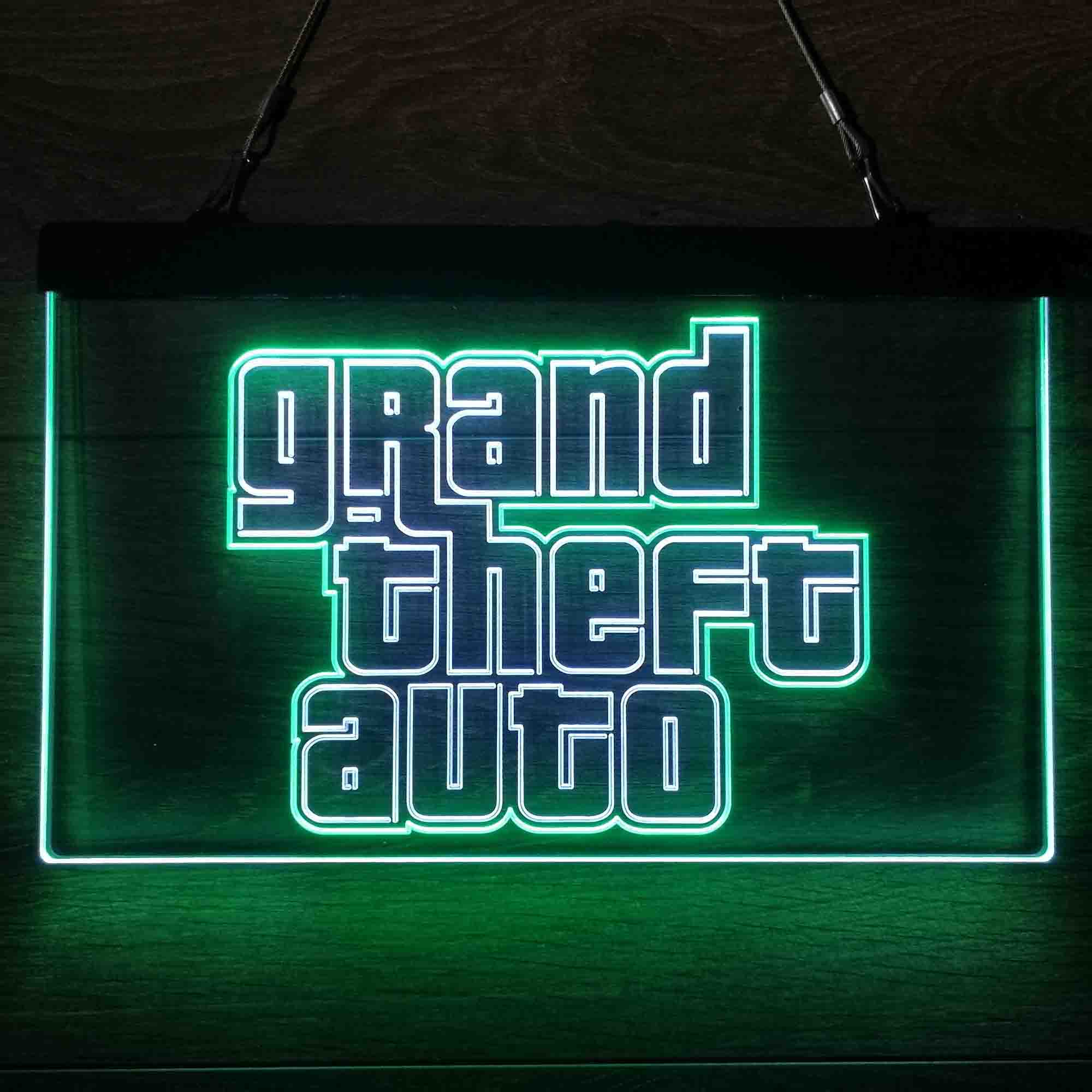 Grand Theft Auto Game Room Neon-Like LED Sign