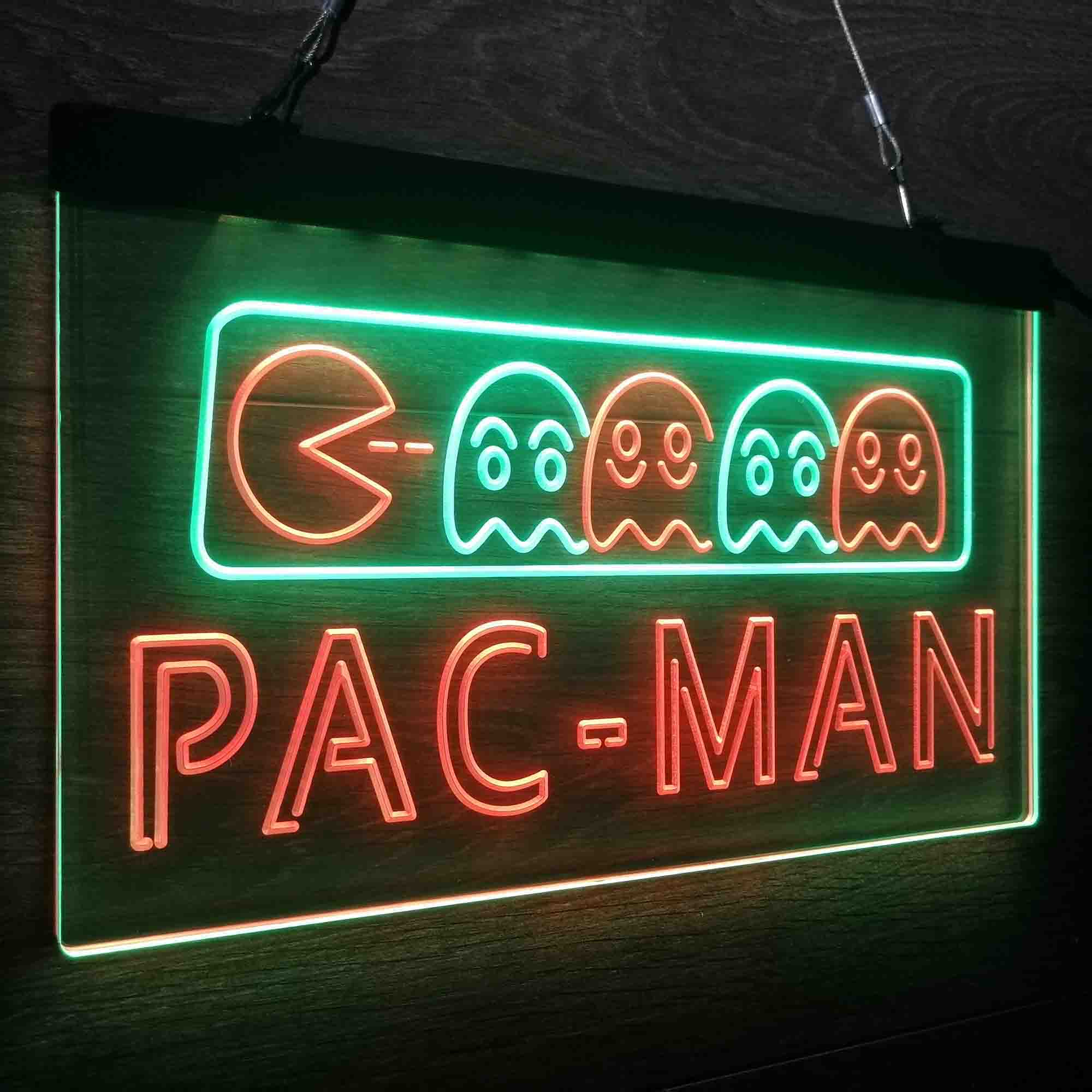 Pac-Man Game Room Neon-Like LED Sign