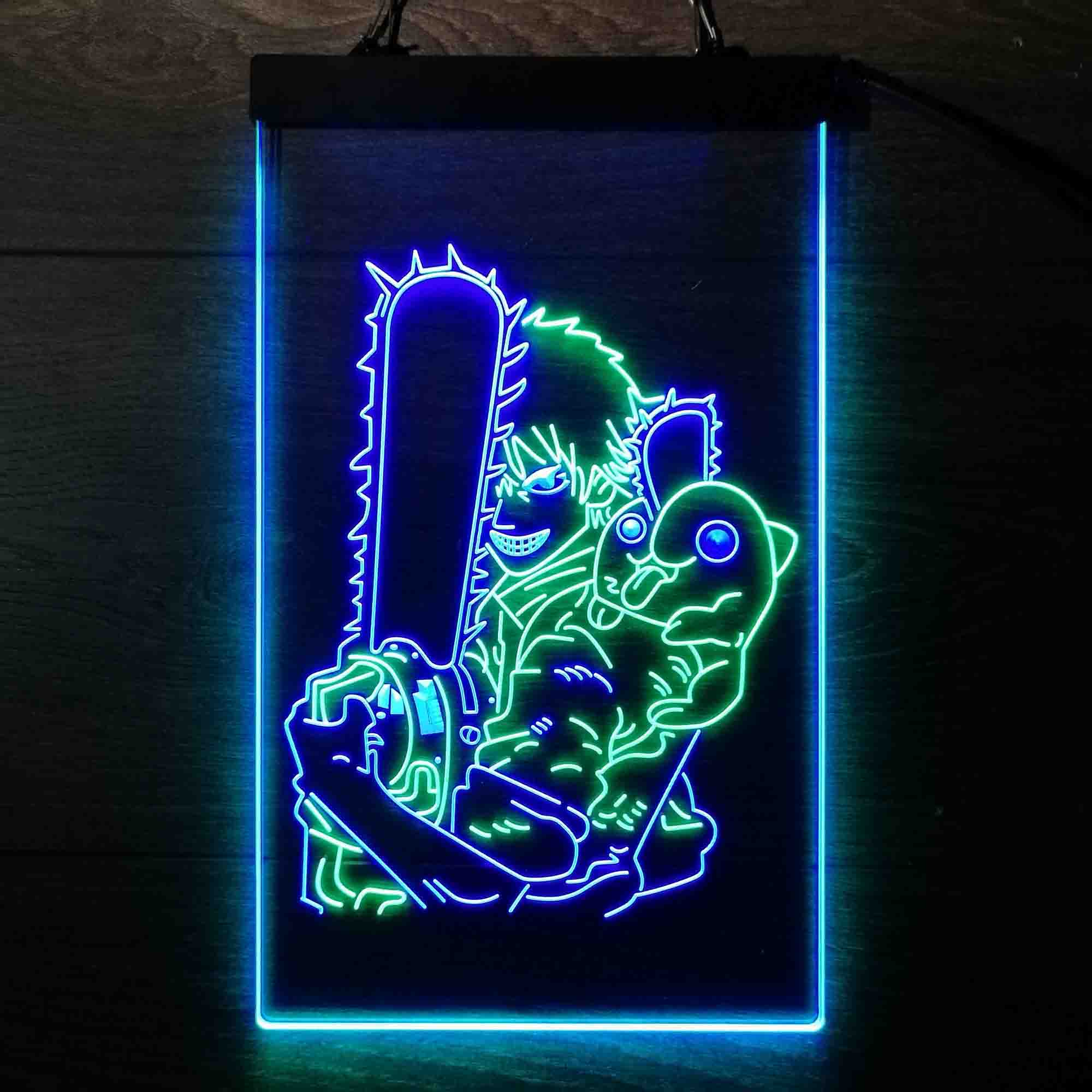 Chainsaw Man Denji and Pochita Neon LED Sign