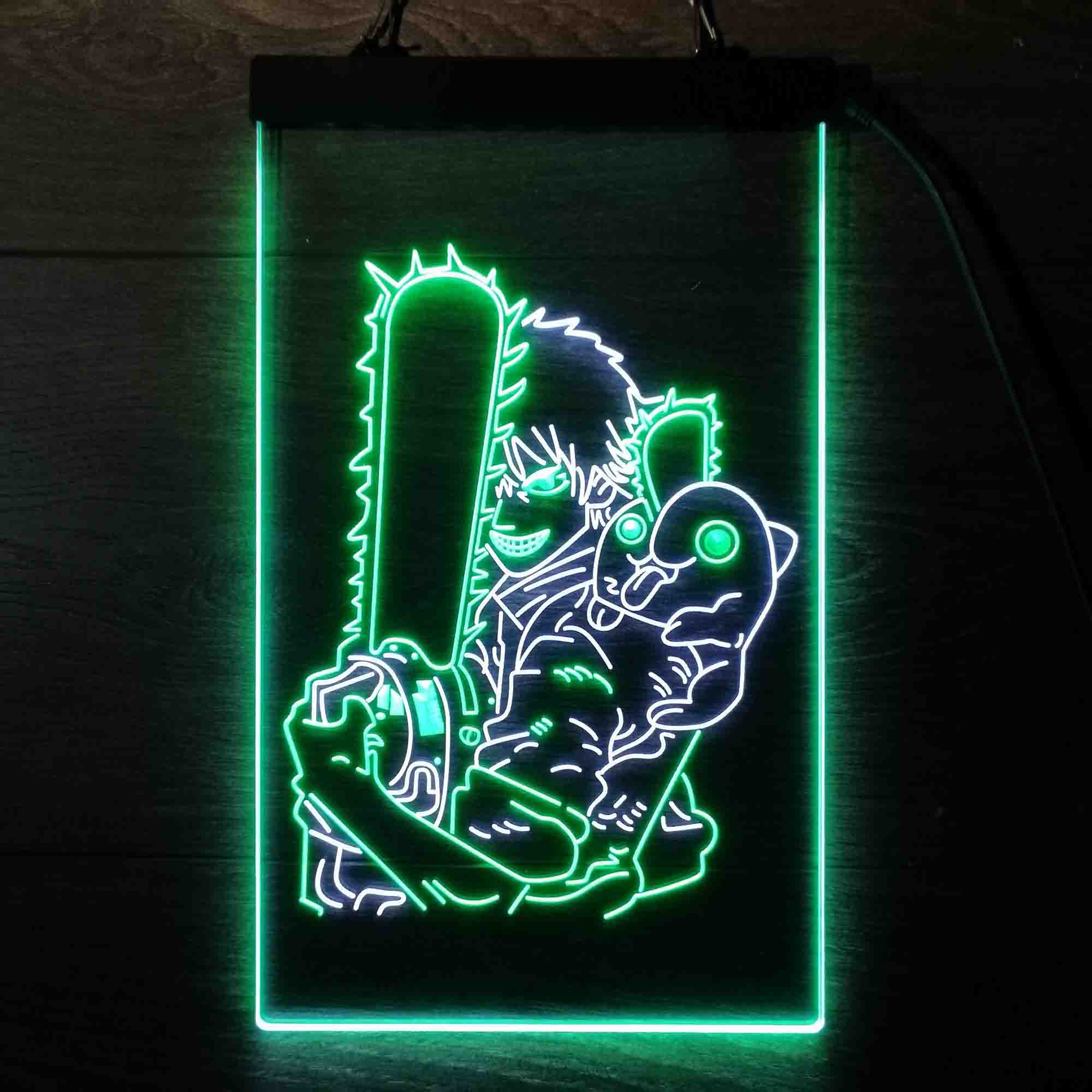Chainsaw Man Denji and Pochita Neon LED Sign