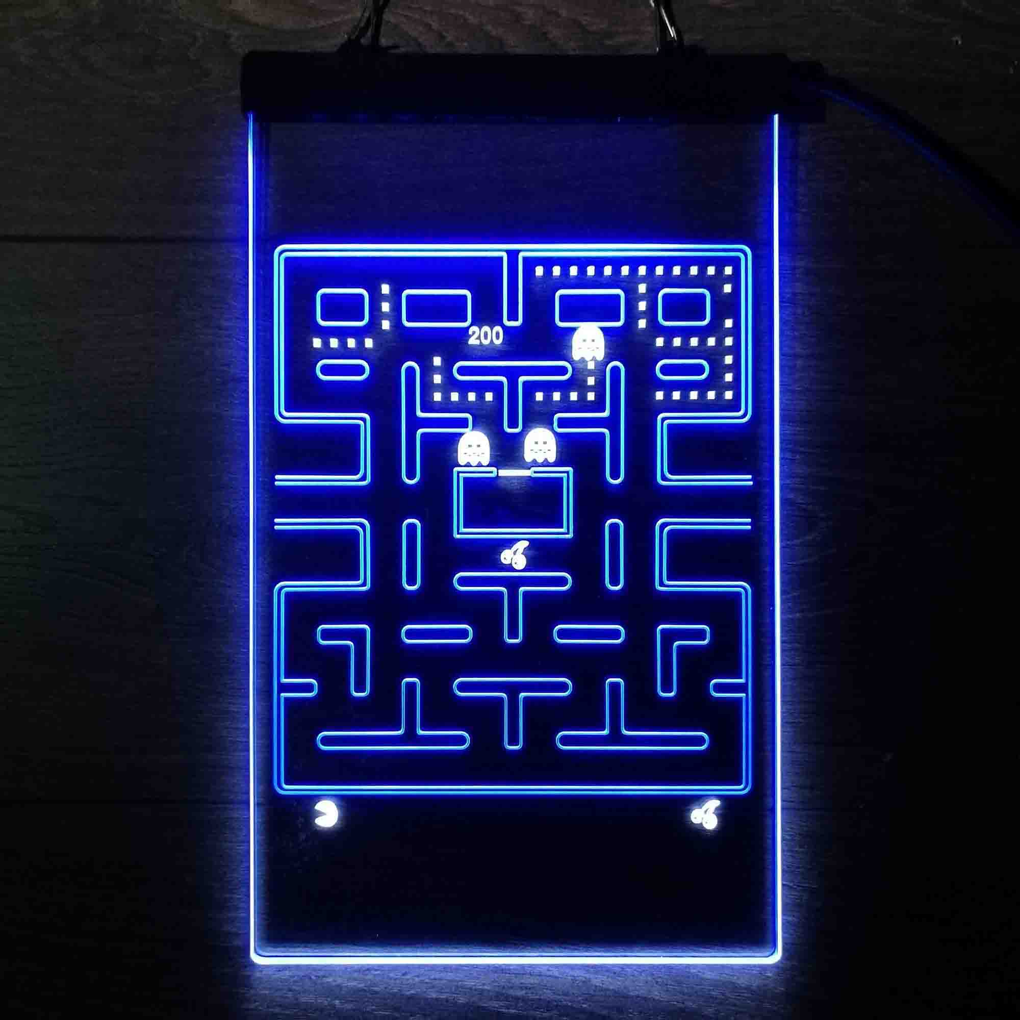 Pac-Man Arcade Game Room Neon LED Sign