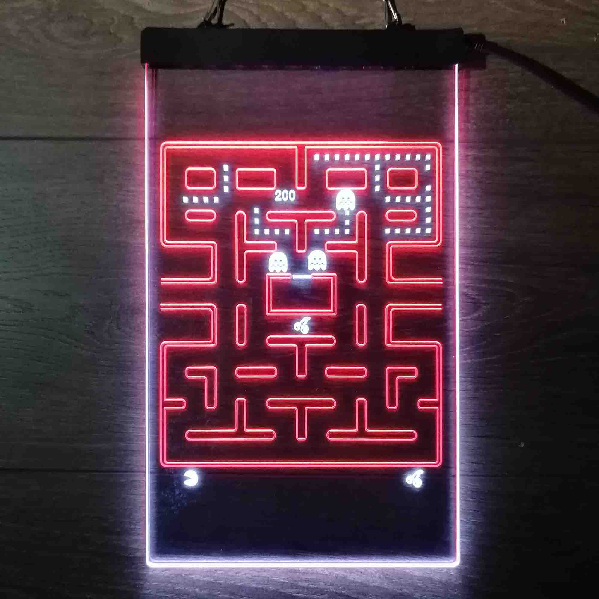 Pac-Man Arcade Game Room Neon LED Sign