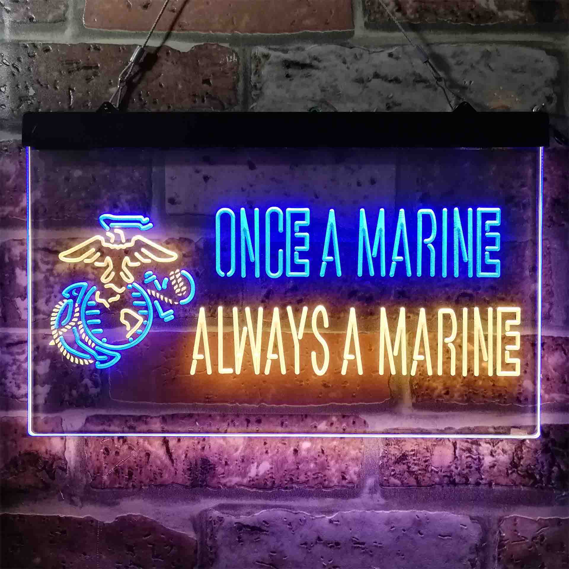Once a Marine Always a Marine Neon-Like LED Sign - ProLedSign