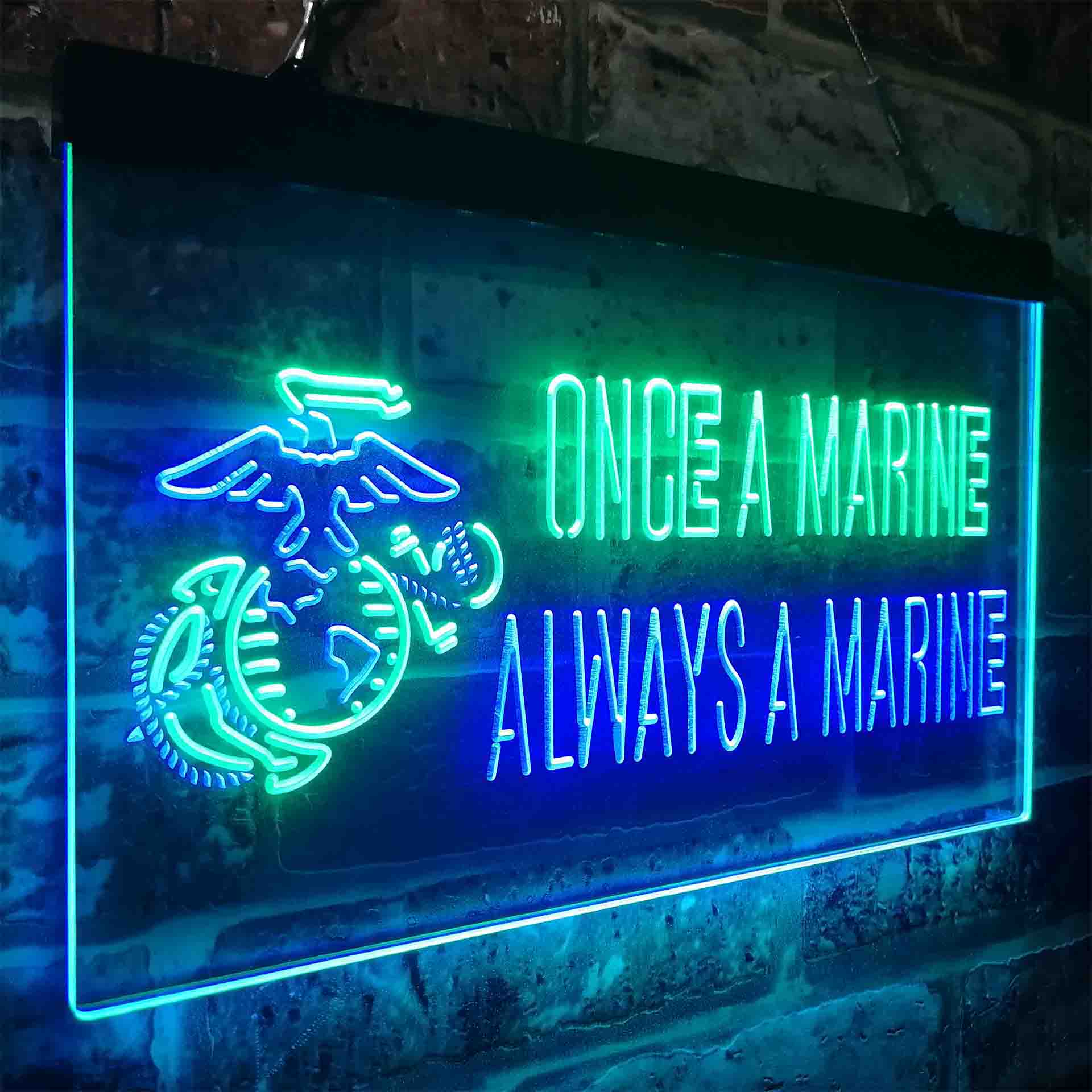 Once a Marine Always a Marine Neon-Like LED Sign - ProLedSign