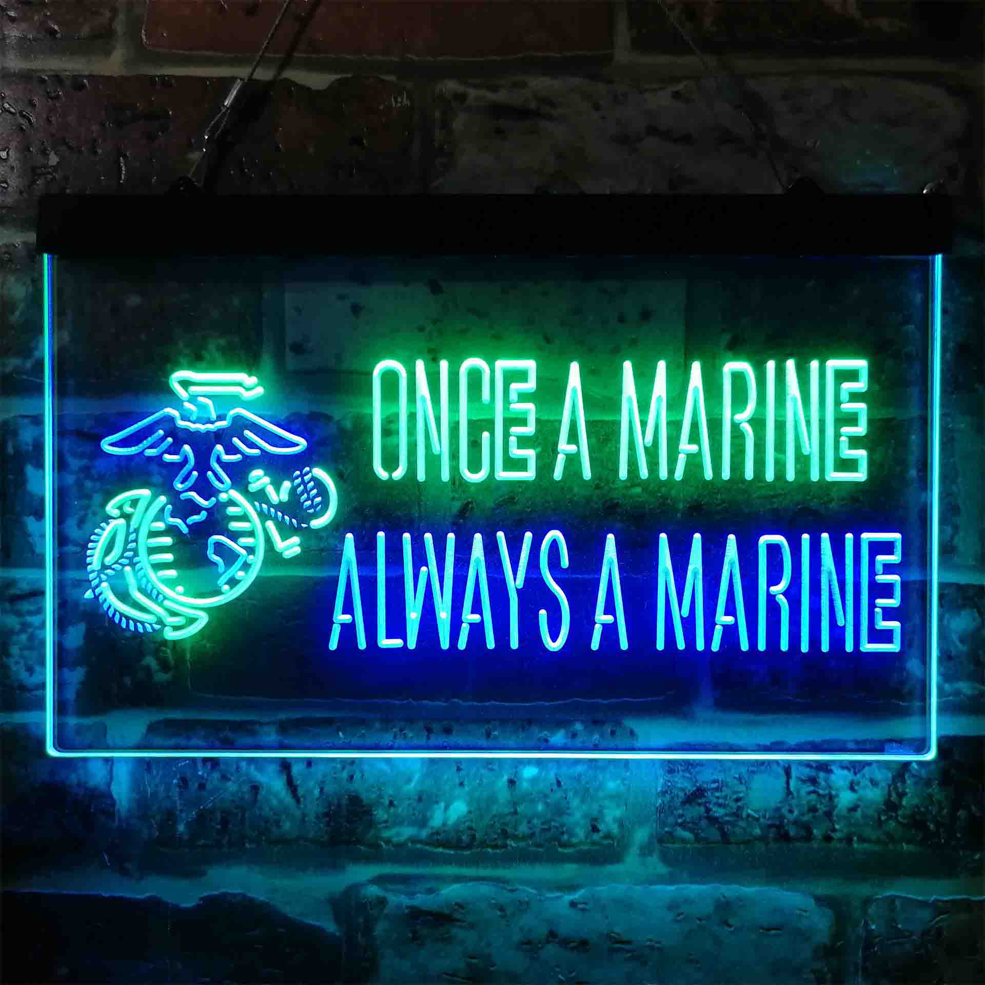 Once a Marine Always a Marine Neon-Like LED Sign - ProLedSign