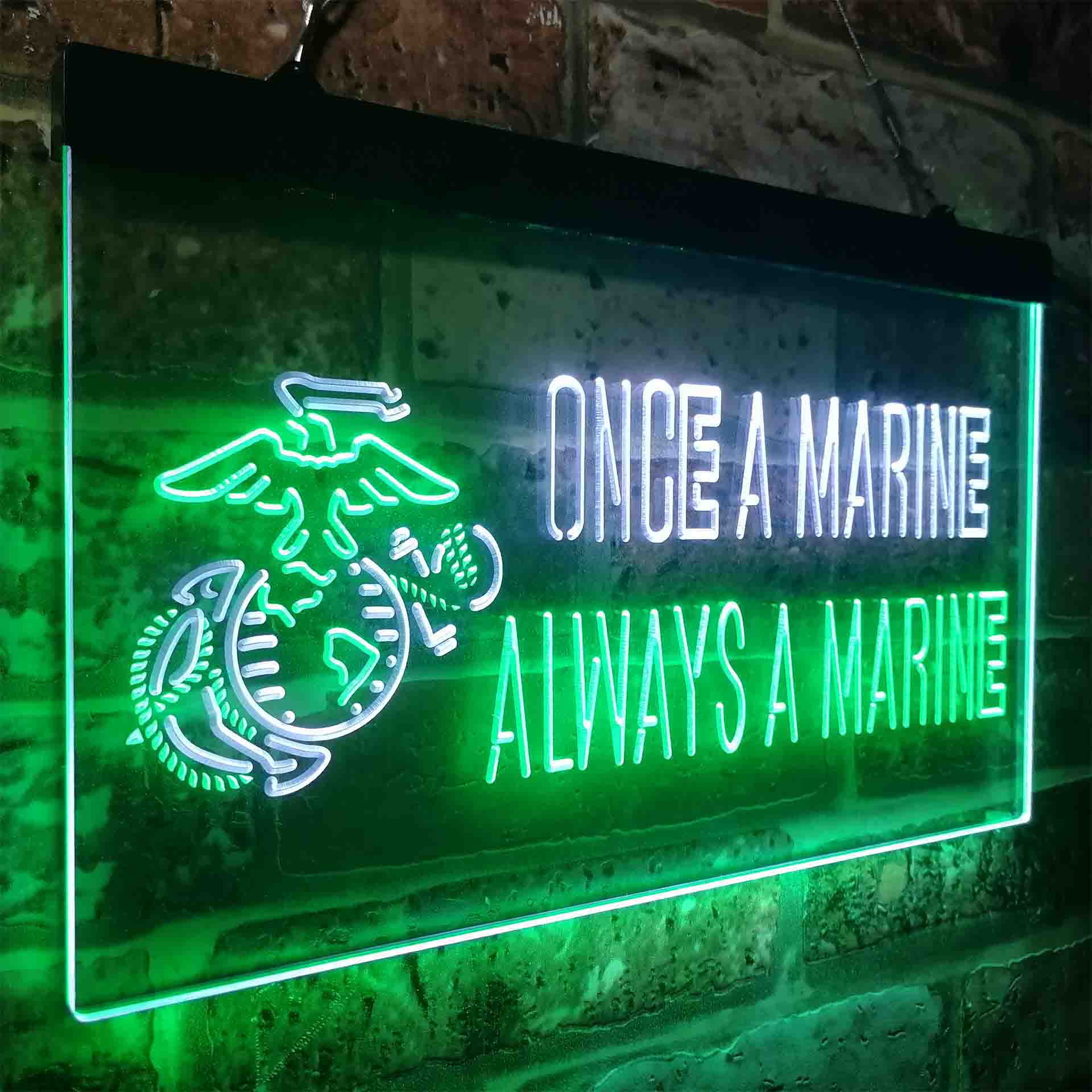 Once a Marine Always a Marine Neon-Like LED Sign - ProLedSign