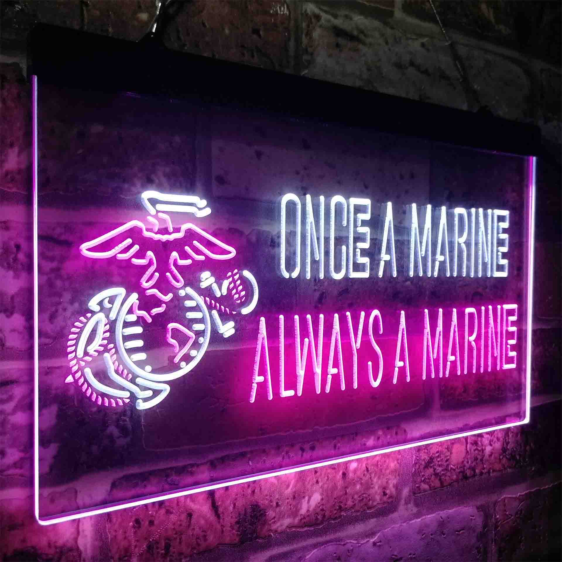 Once a Marine Always a Marine Neon-Like LED Sign - ProLedSign