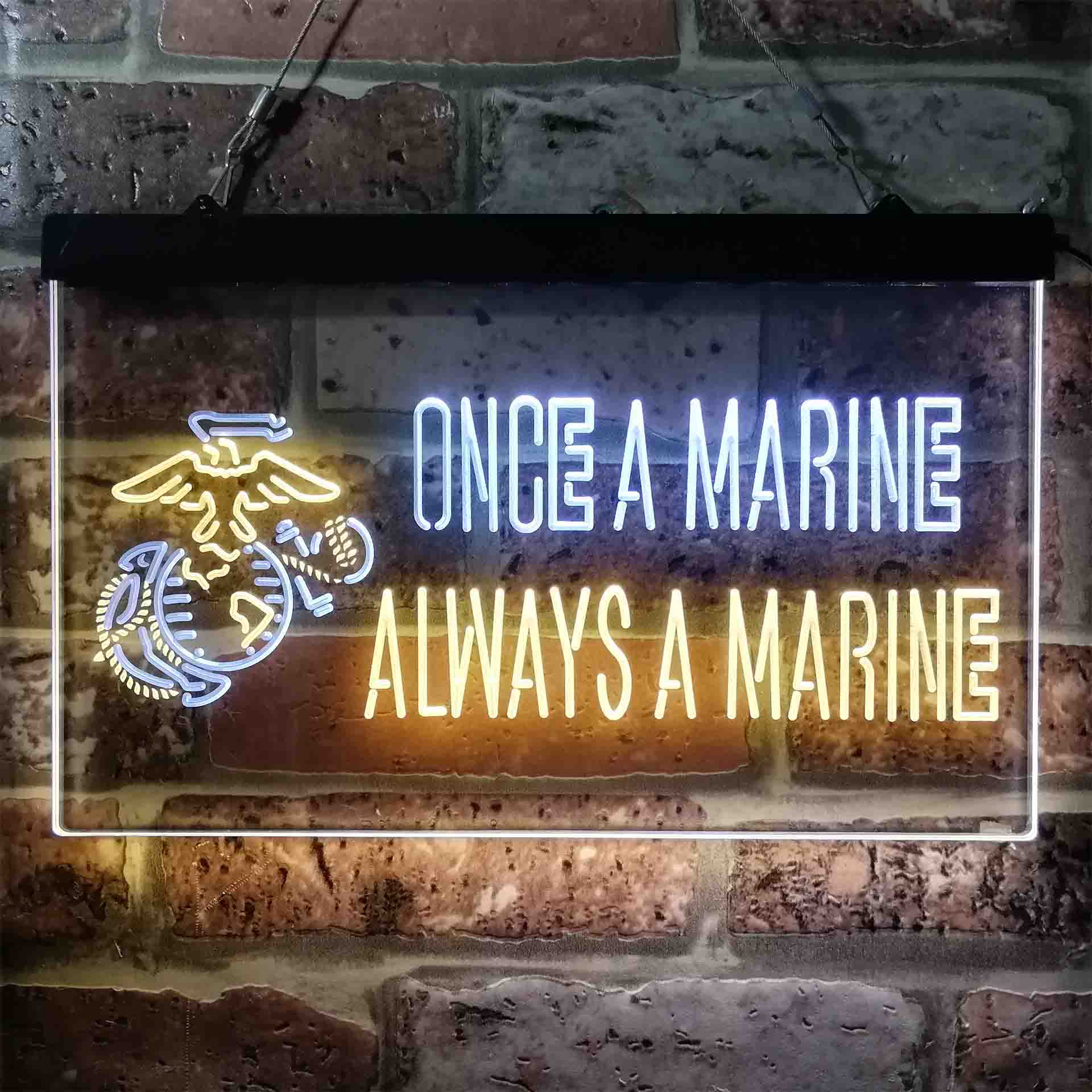Once a Marine Always a Marine Neon-Like LED Sign - ProLedSign