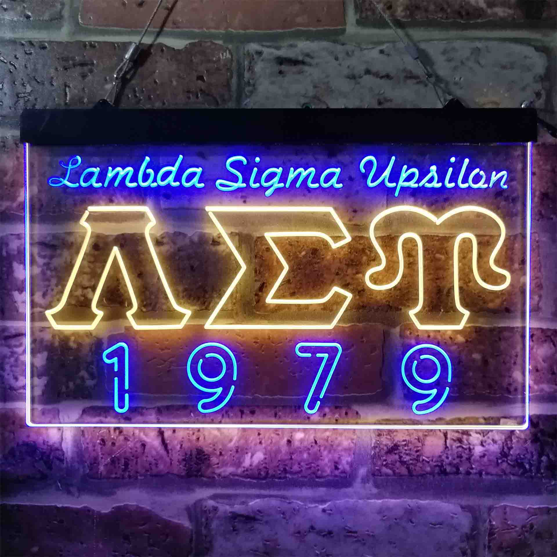 Lambda Sigma Upsilon 1979 Fraternity Greek Letter Organization Neon-Like LED Sign