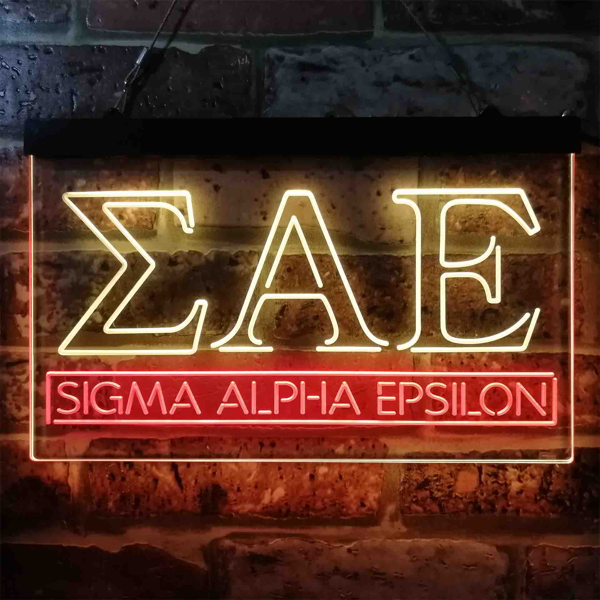 Sigma Alpha Epsilon Fraternity Greek Letter Organization Neon-Like LED Sign