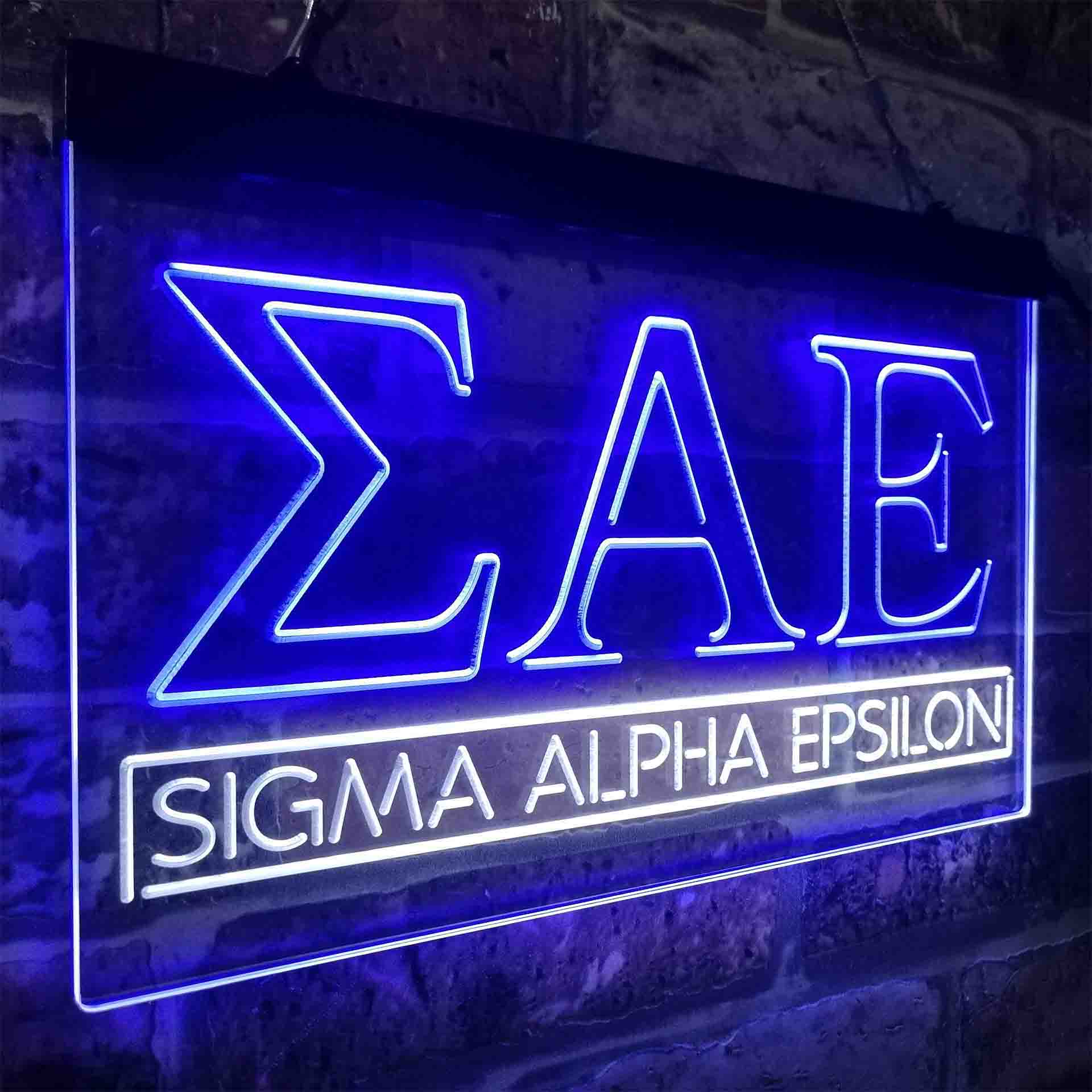Sigma Alpha Epsilon Fraternity Greek Letter Organization Neon-Like LED Sign