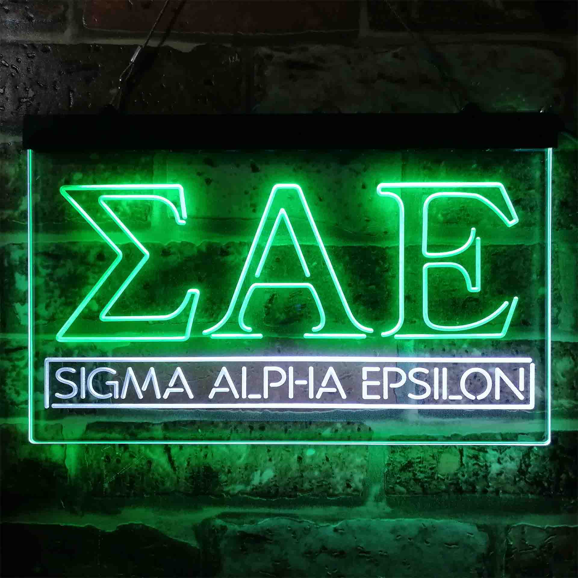 Sigma Alpha Epsilon Fraternity Greek Letter Organization Neon-Like LED Sign