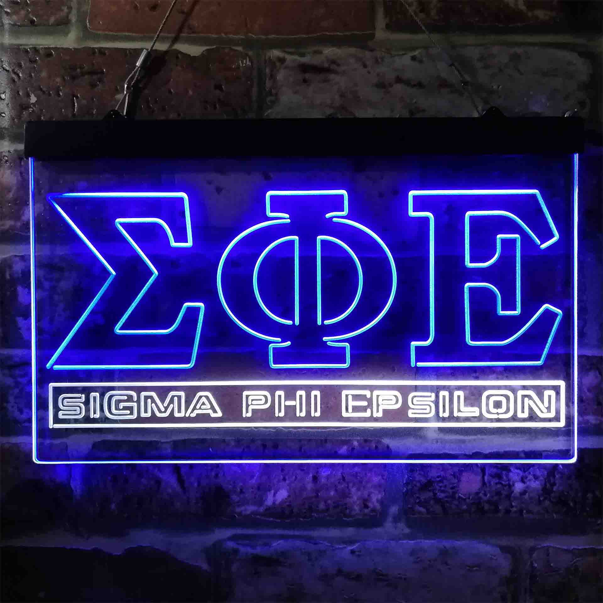 Sigma Phi Epsilon Fraternity Greek Letter Organization Neon-Like LED Sign