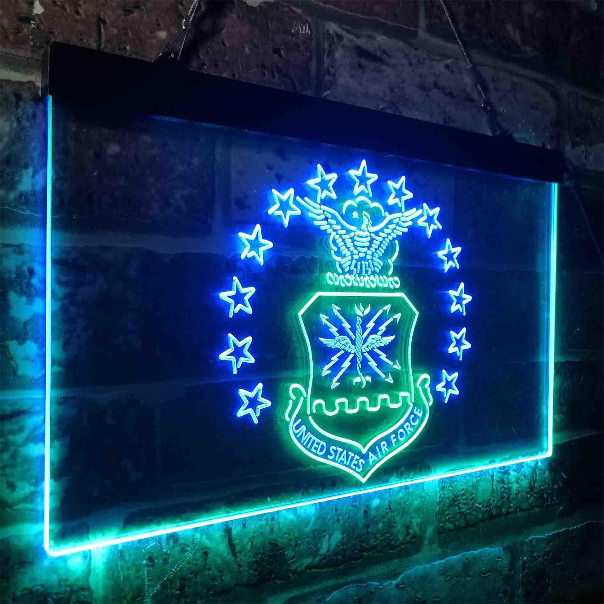 US Air Force Eagle Badge Neon-Like LED Sign