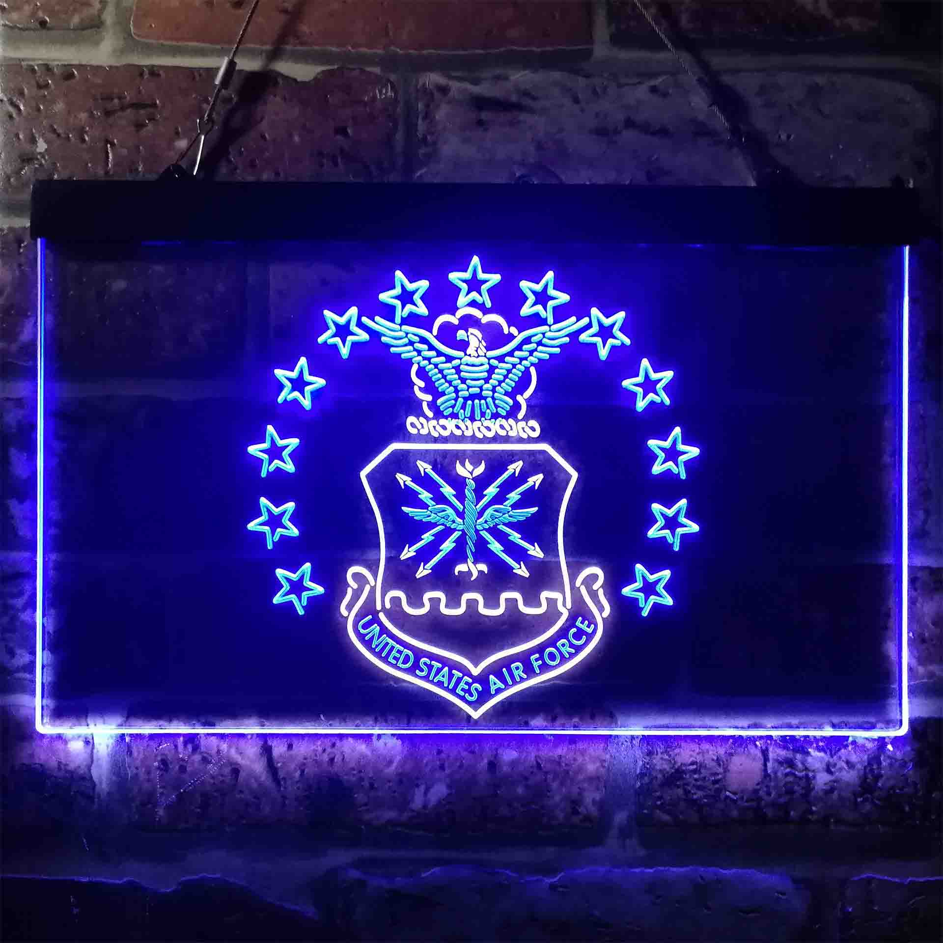 US Air Force Eagle Badge Neon-Like LED Sign