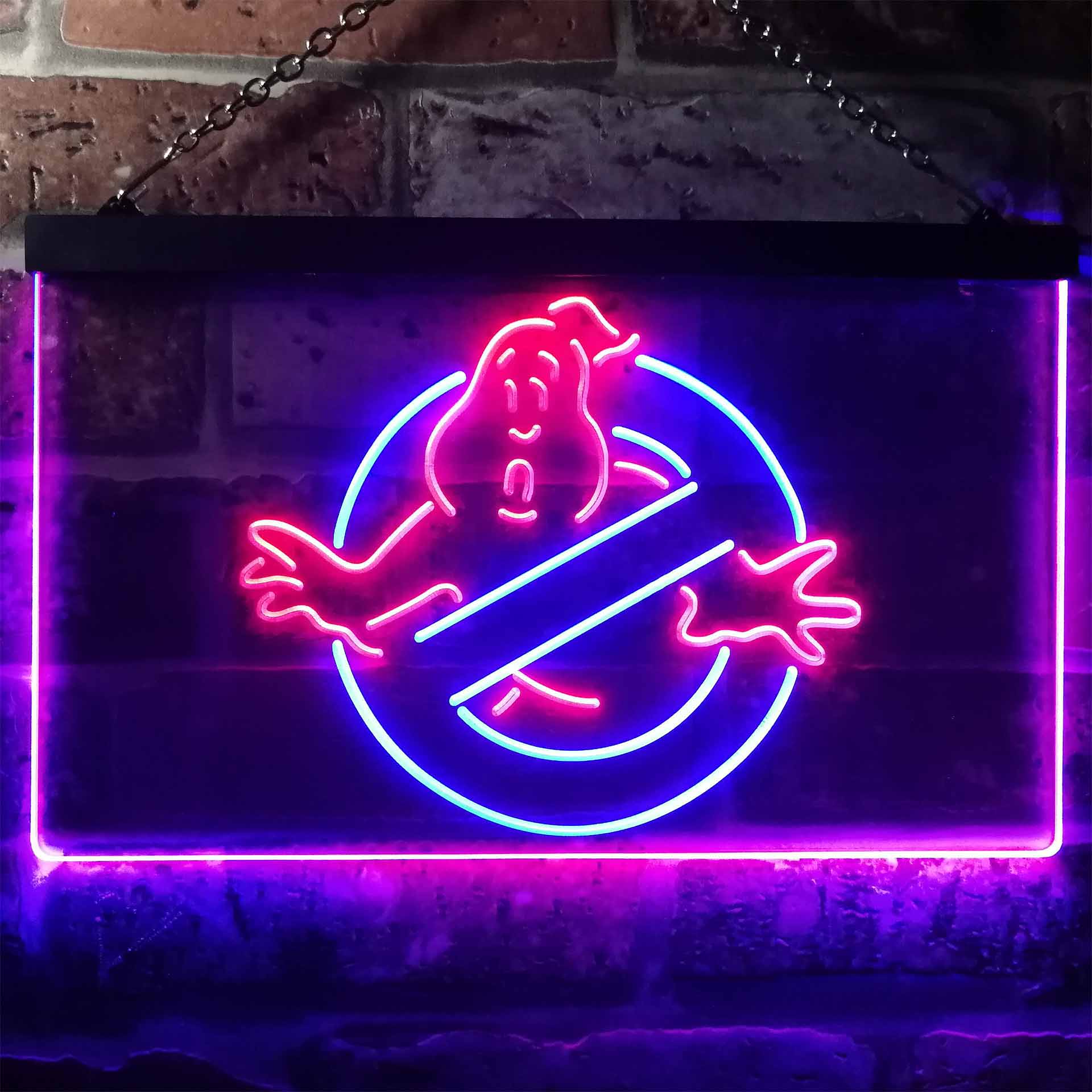 Ghostbusters No Ghosts Dual Color LED Neon Sign ProLedSign