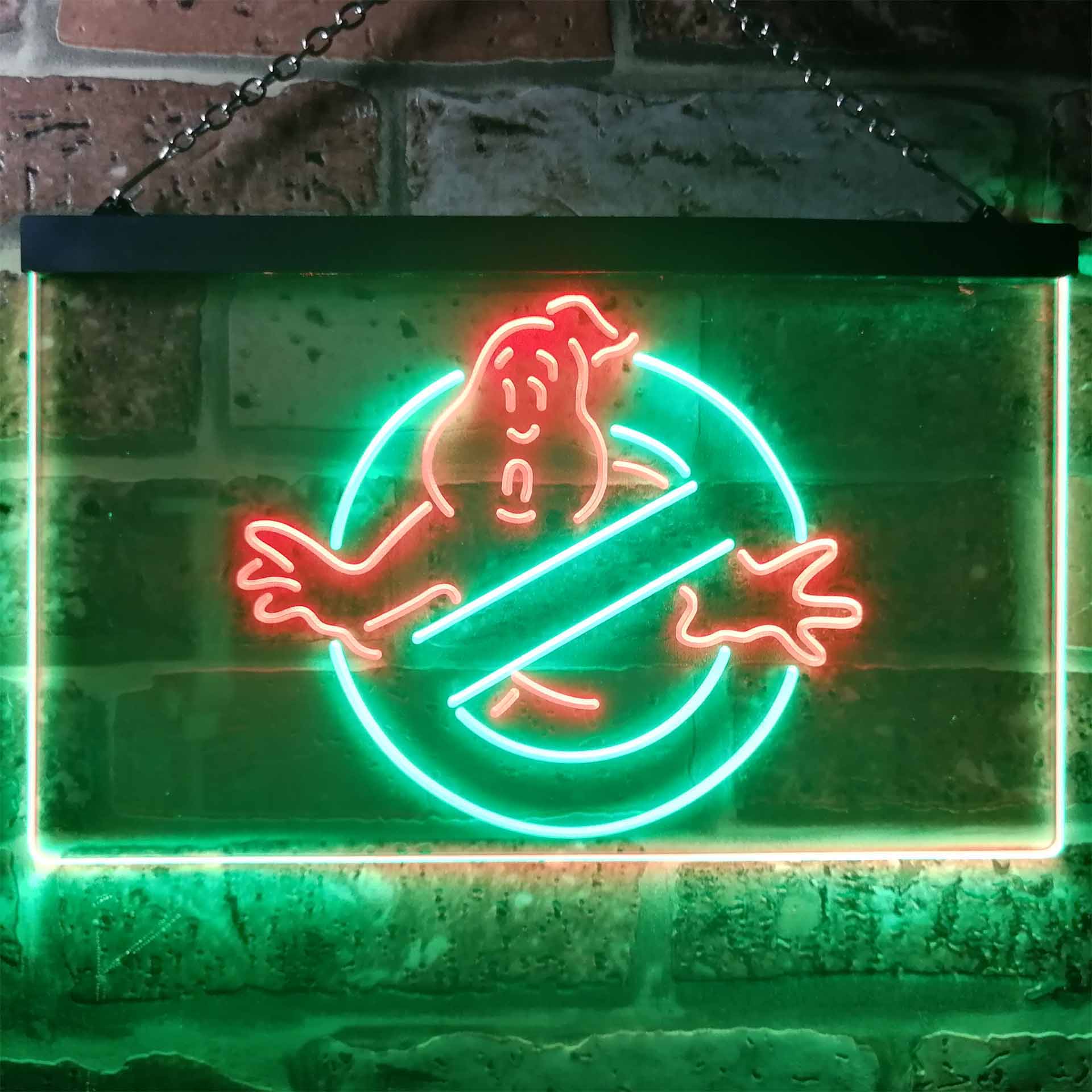 Ghostbusters No Ghosts Dual Color LED Neon Sign ProLedSign