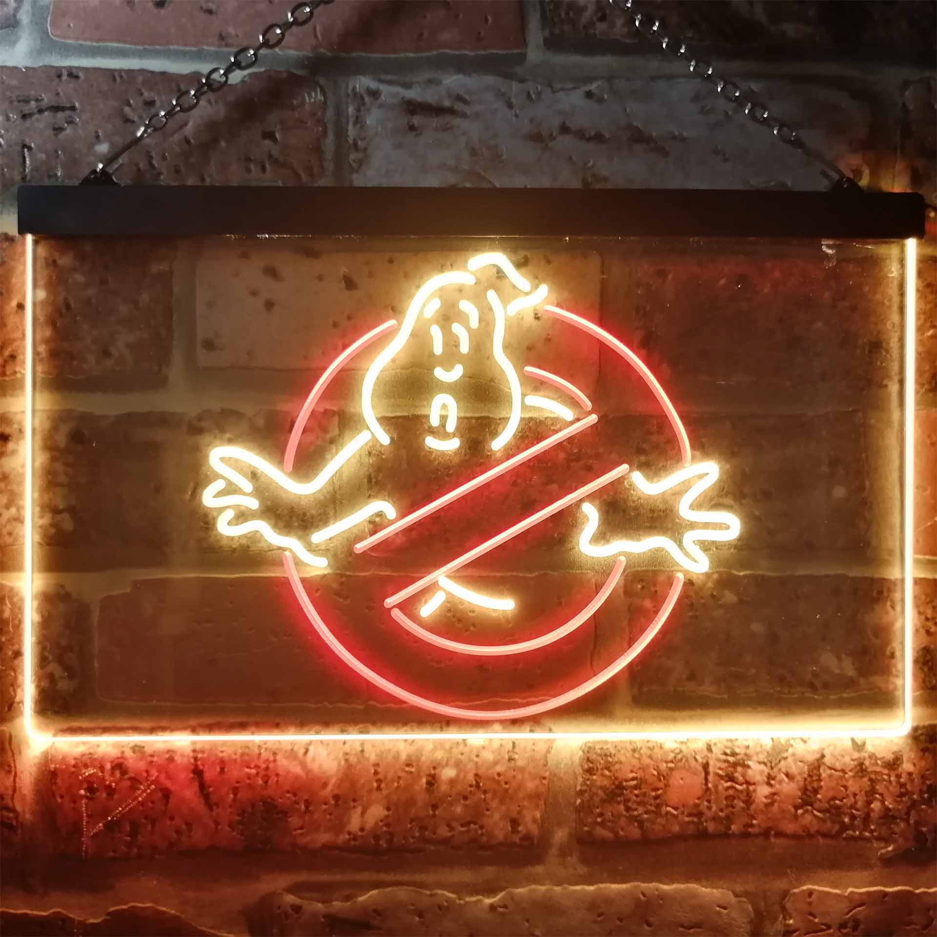 Ghostbusters No Ghosts Dual Color LED Neon Sign ProLedSign