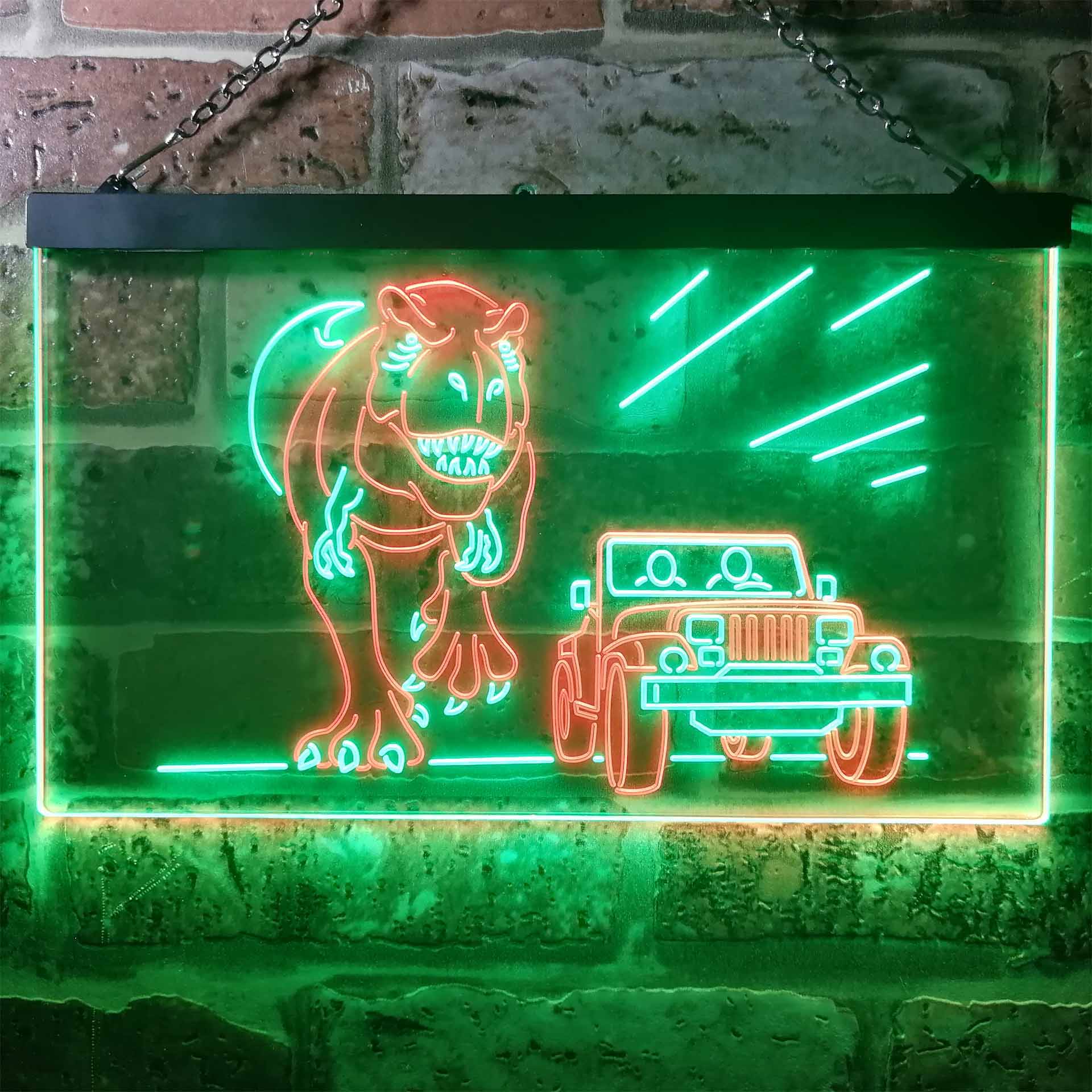 Jurassic Park Dual Color LED Neon Sign ProLedSign