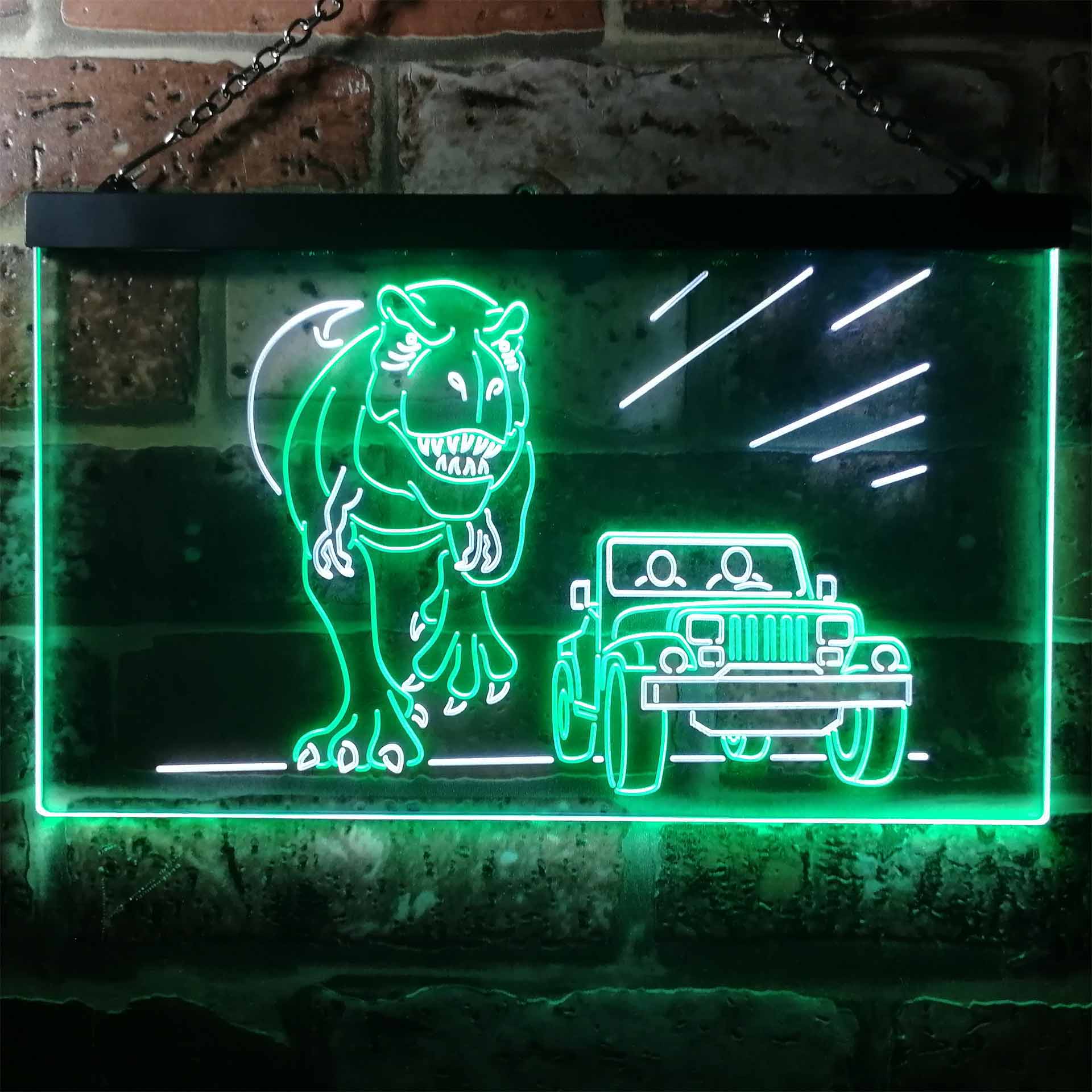 Jurassic Park Dual Color LED Neon Sign ProLedSign