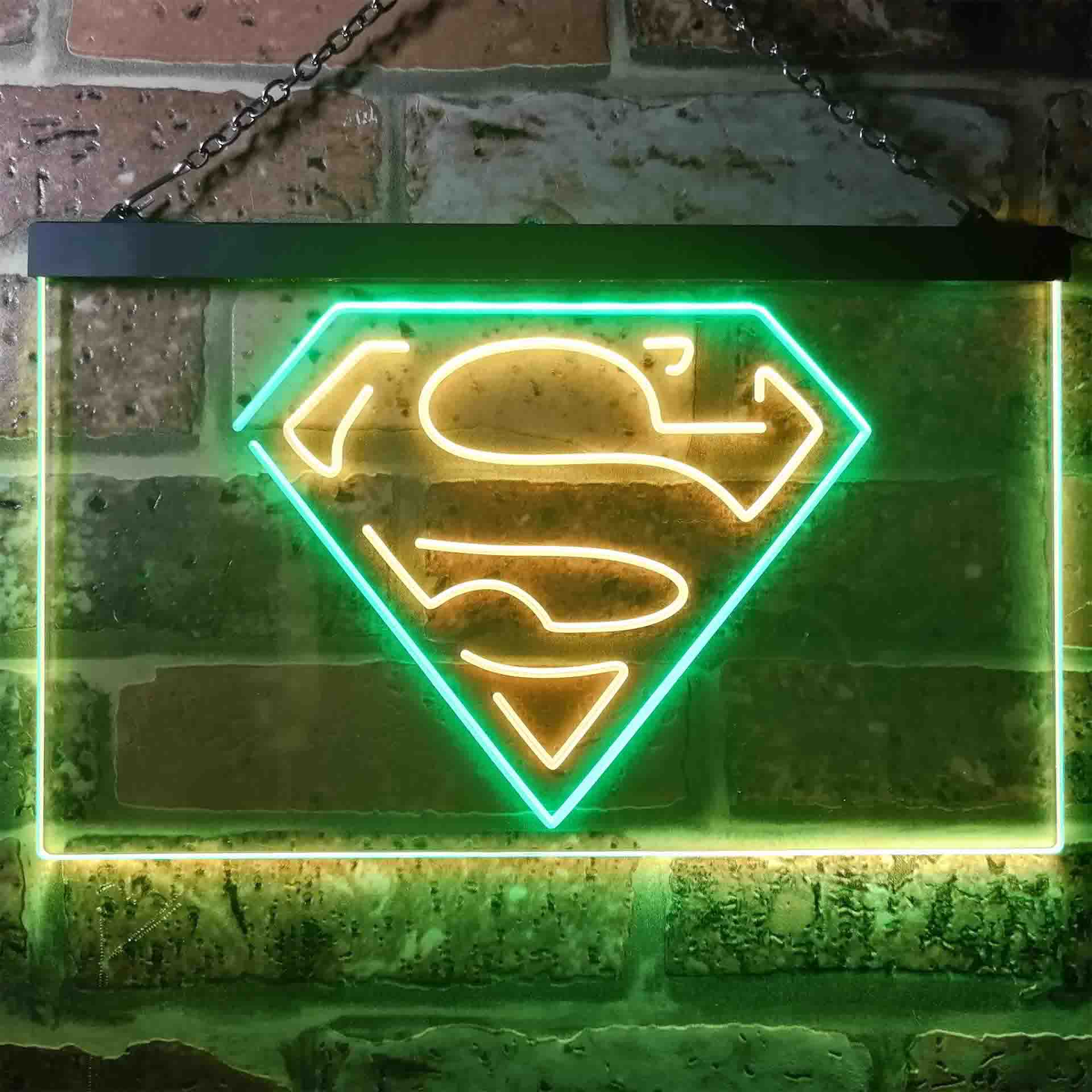 Superman Hero Dual Color LED Neon Sign ProLedSign