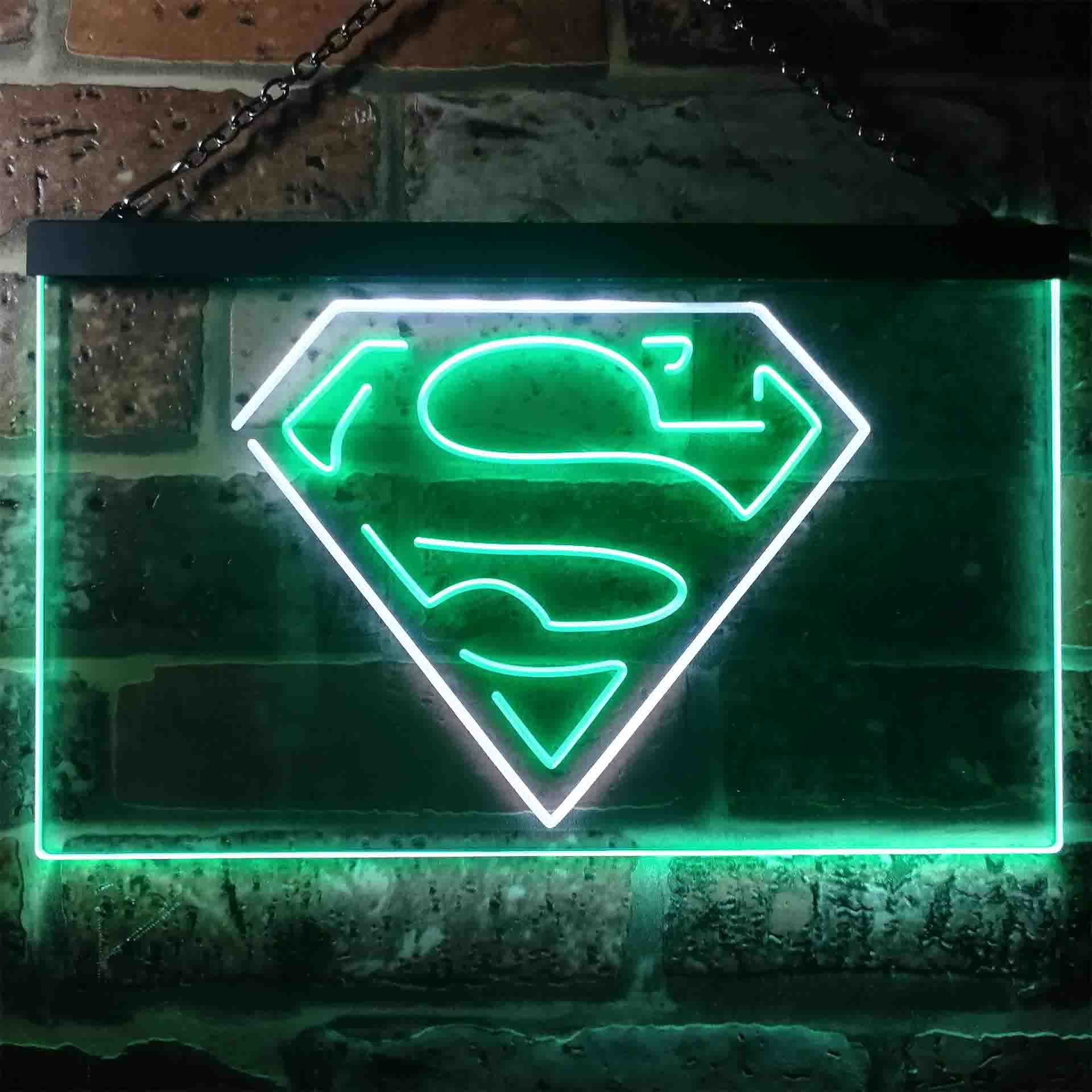 Superman Hero Dual Color LED Neon Sign ProLedSign