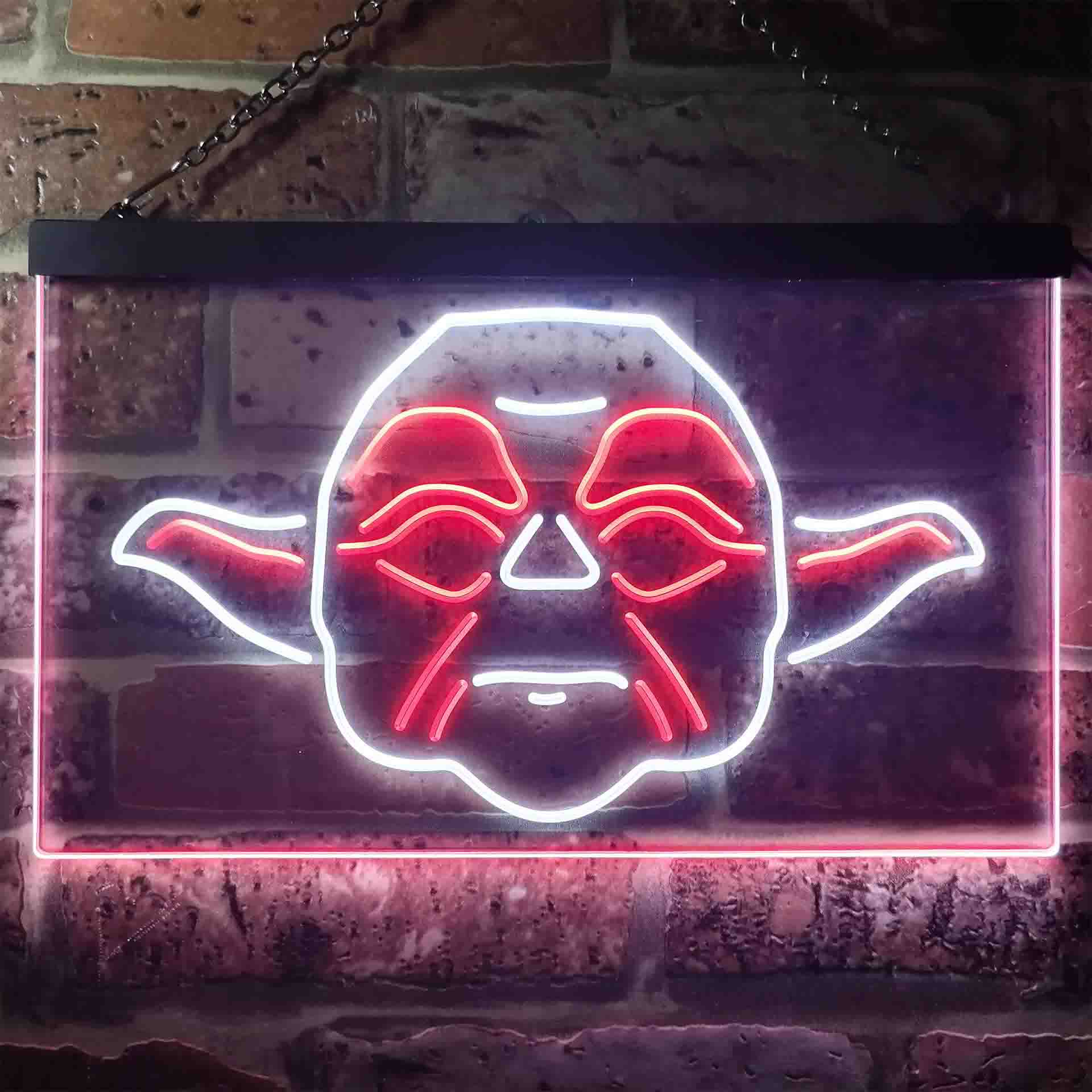Star Wars Yoda Face Dual Color LED Neon Sign ProLedSign