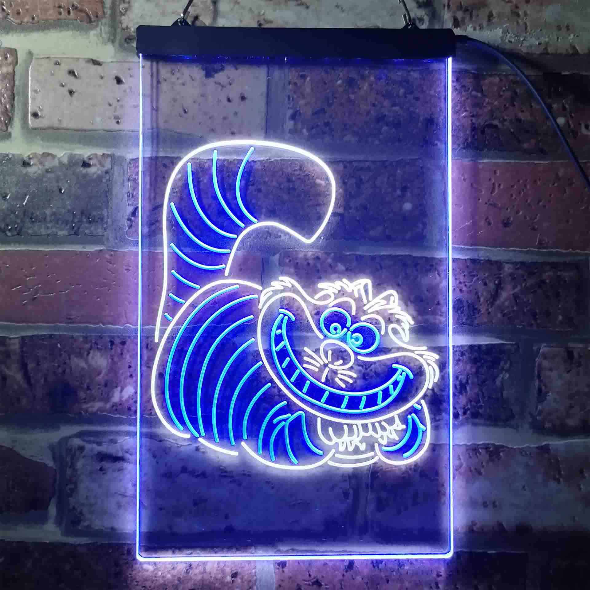 The Cheshire Cat Alice in Wonderland Dual Color LED Neon Sign ProLedSign