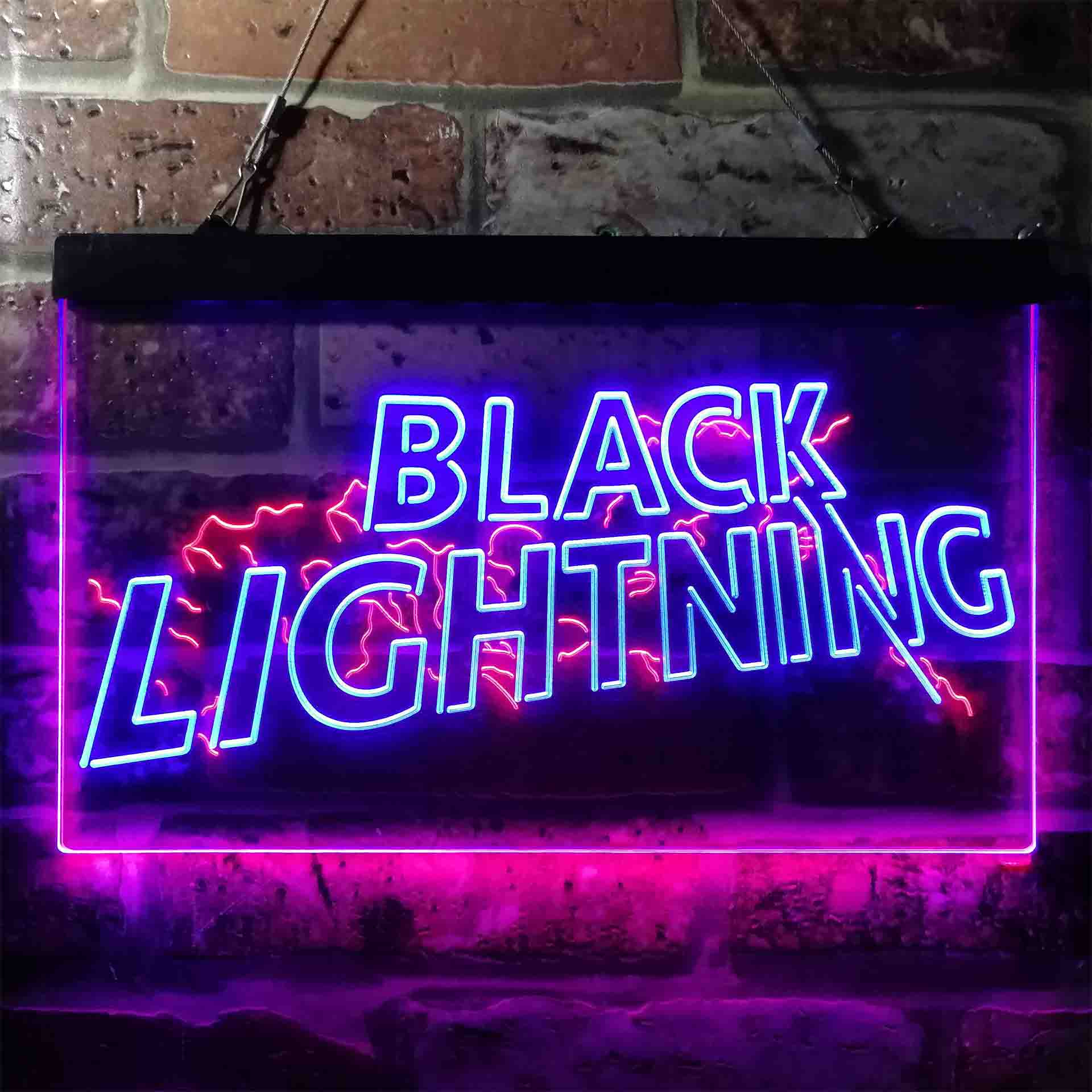 Black Lightning Neon-Like LED Sign