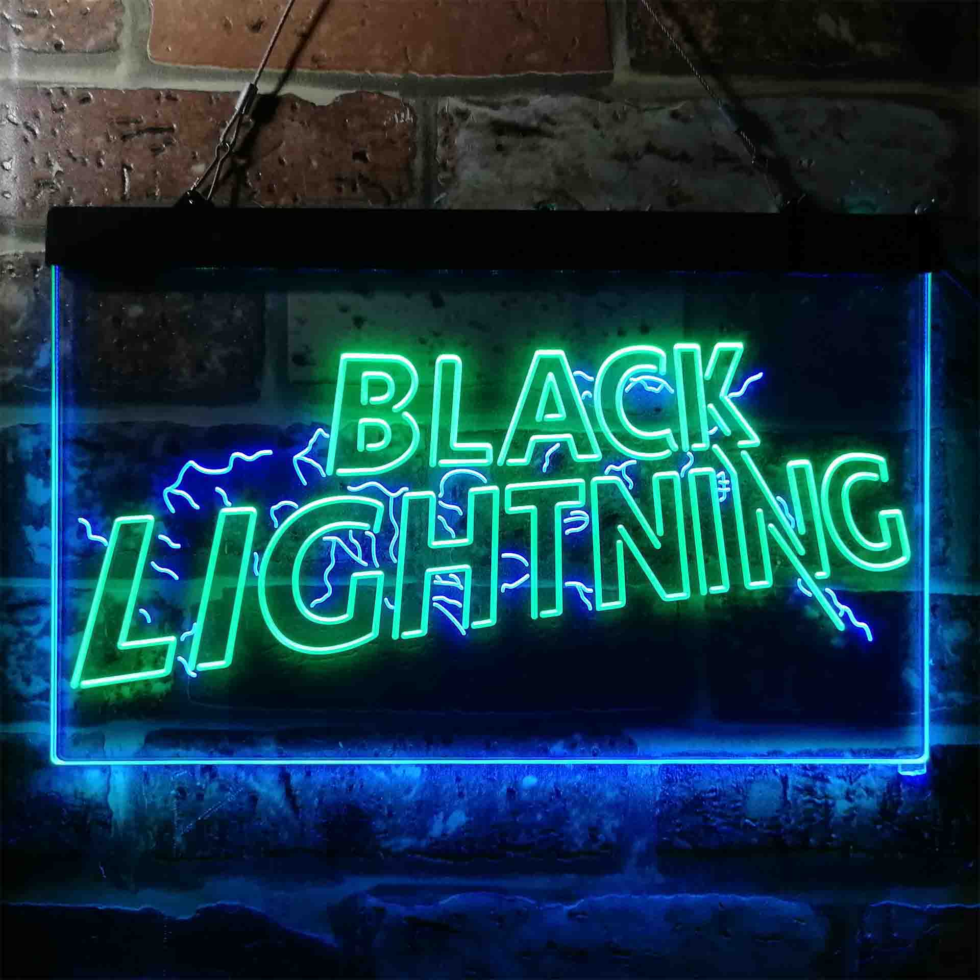 Black Lightning Neon-Like LED Sign