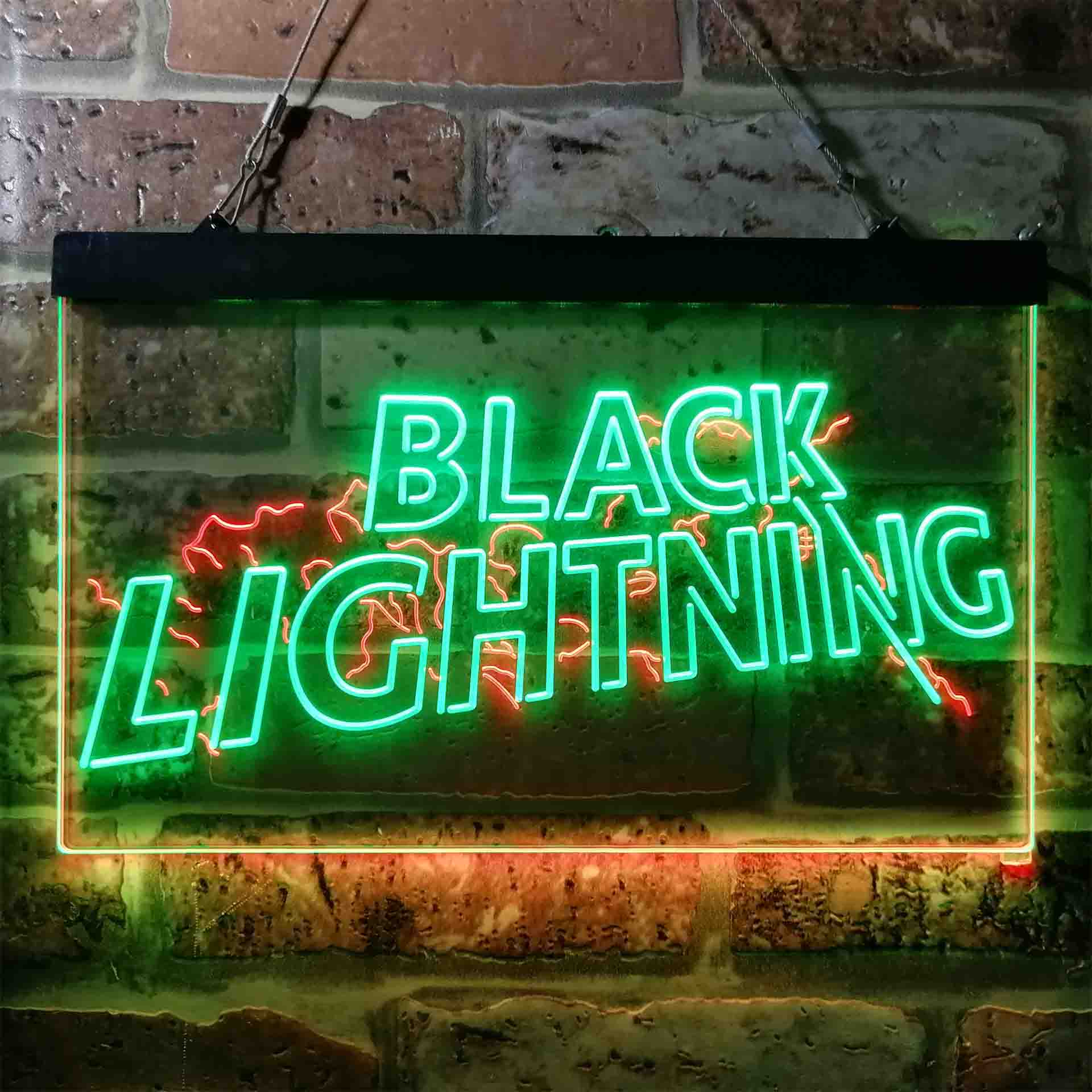 Black Lightning Neon-Like LED Sign