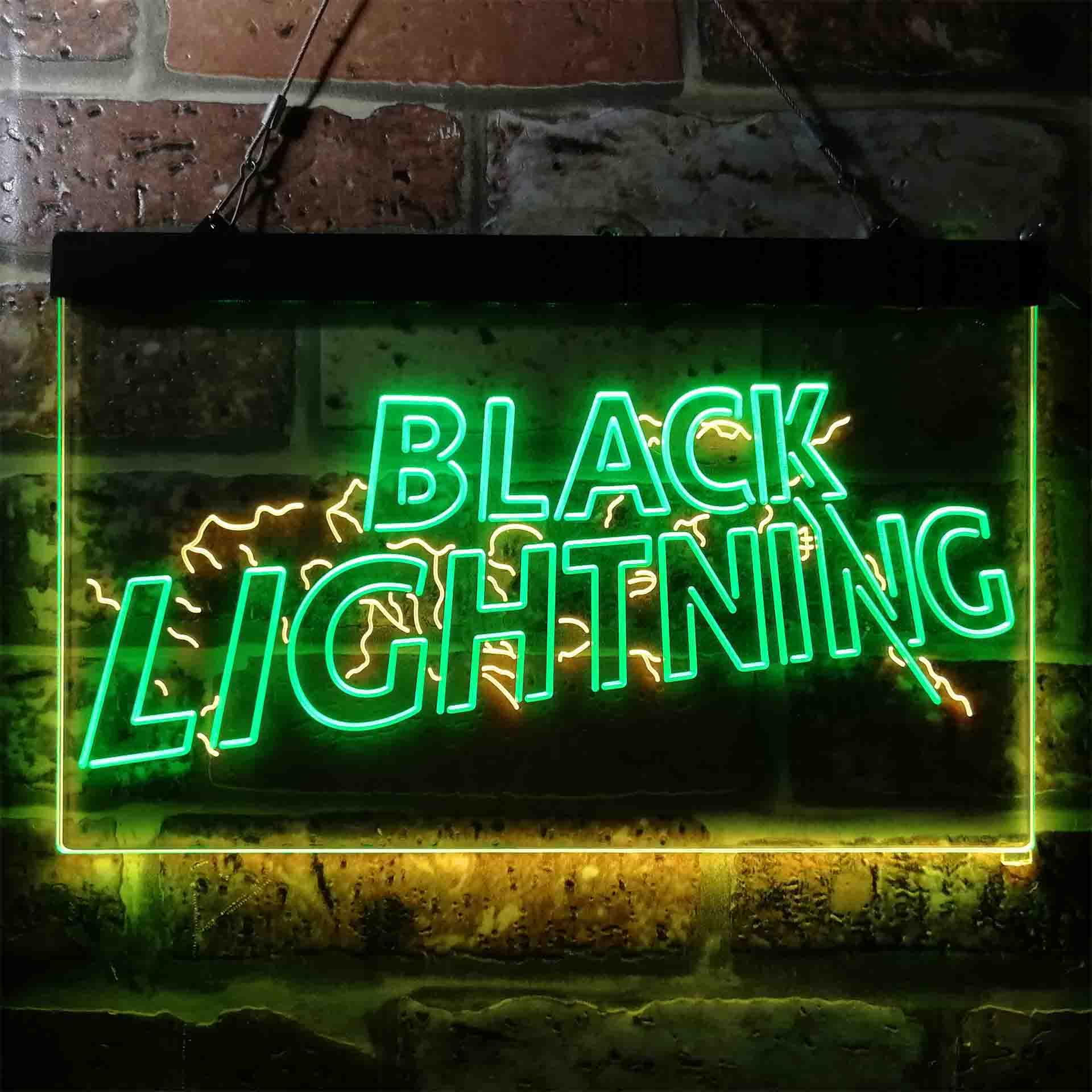 Black Lightning Neon-Like LED Sign