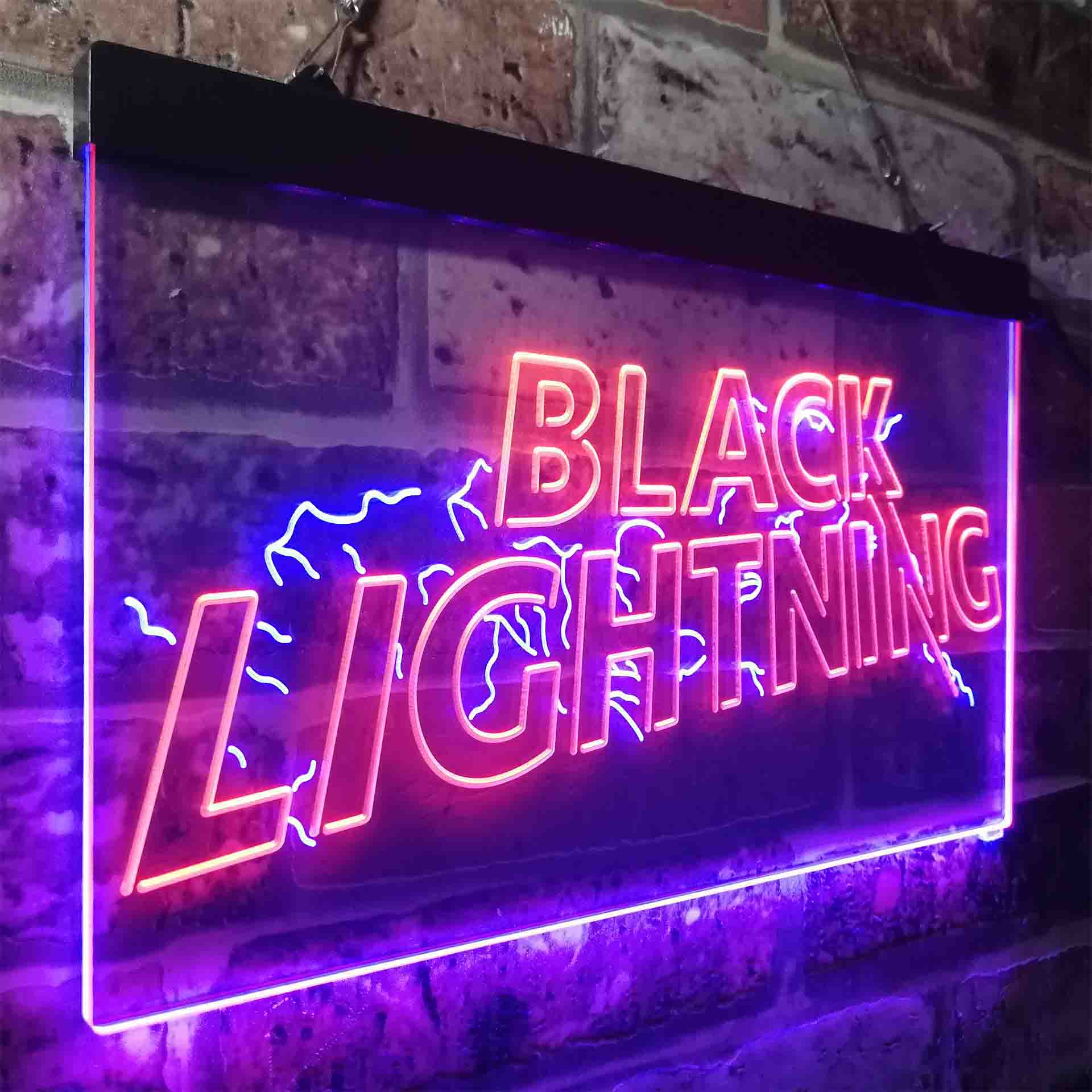 Black Lightning Neon-Like LED Sign