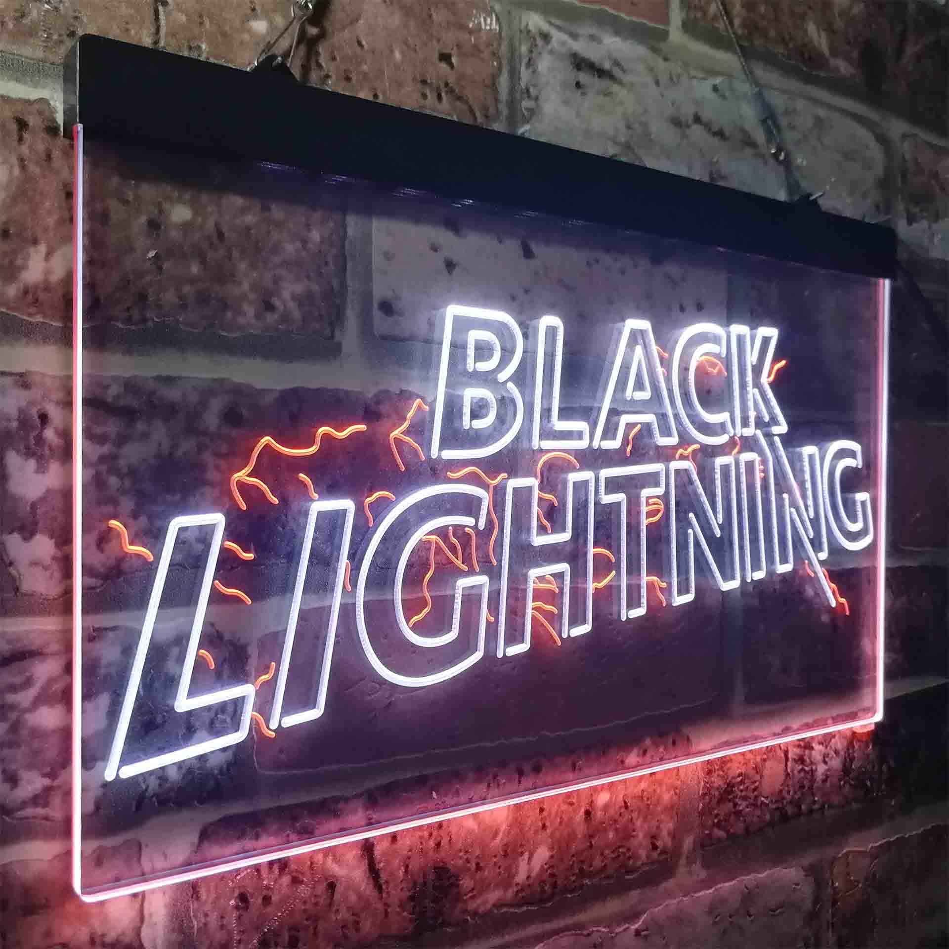 Black Lightning Neon-Like LED Sign