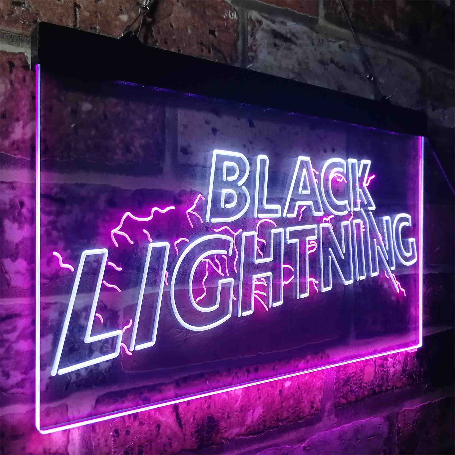 Black Lightning Neon-Like LED Sign