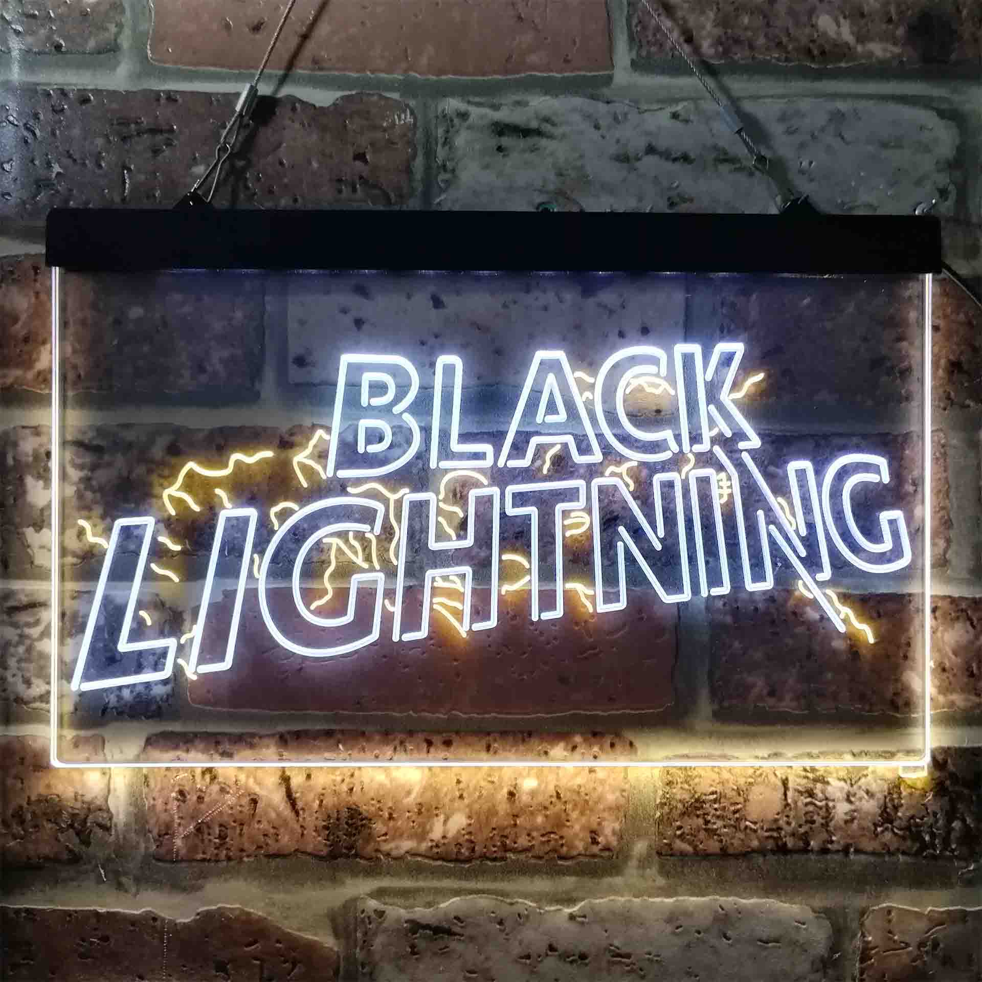 Black Lightning Neon-Like LED Sign