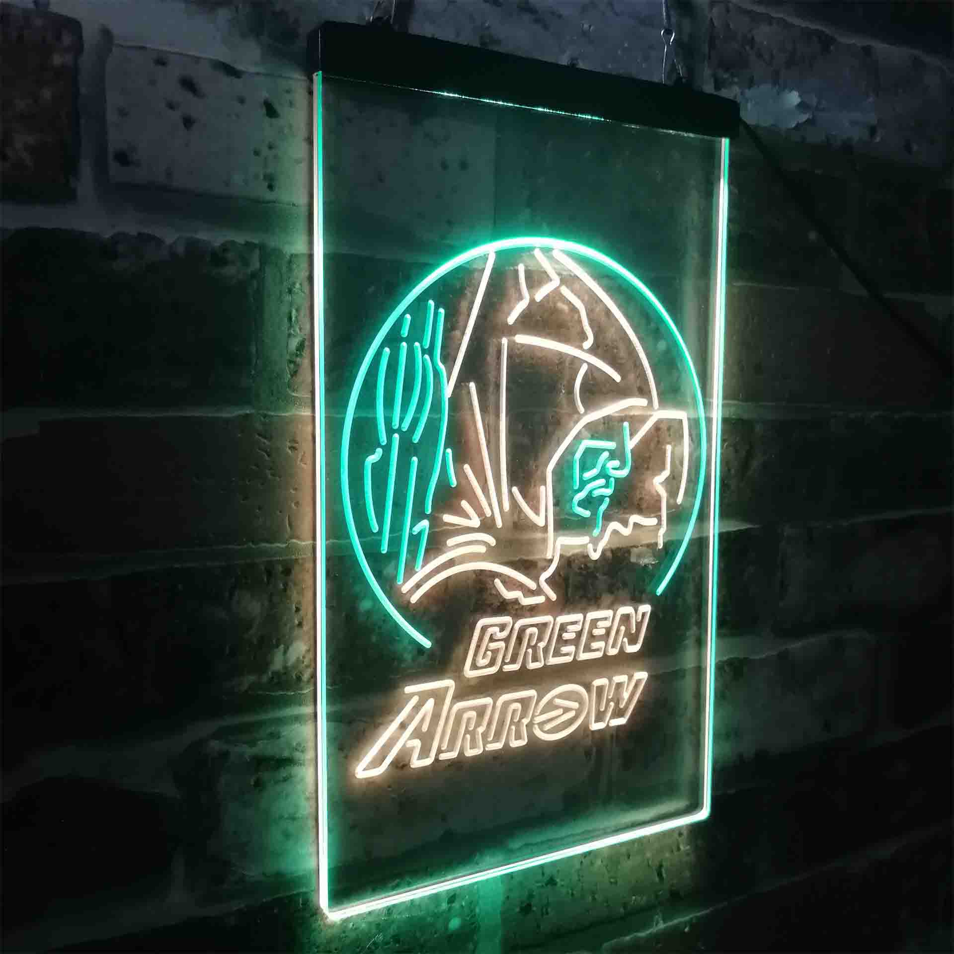 Green Arrow DC Super Hero Neon-Like LED Signo