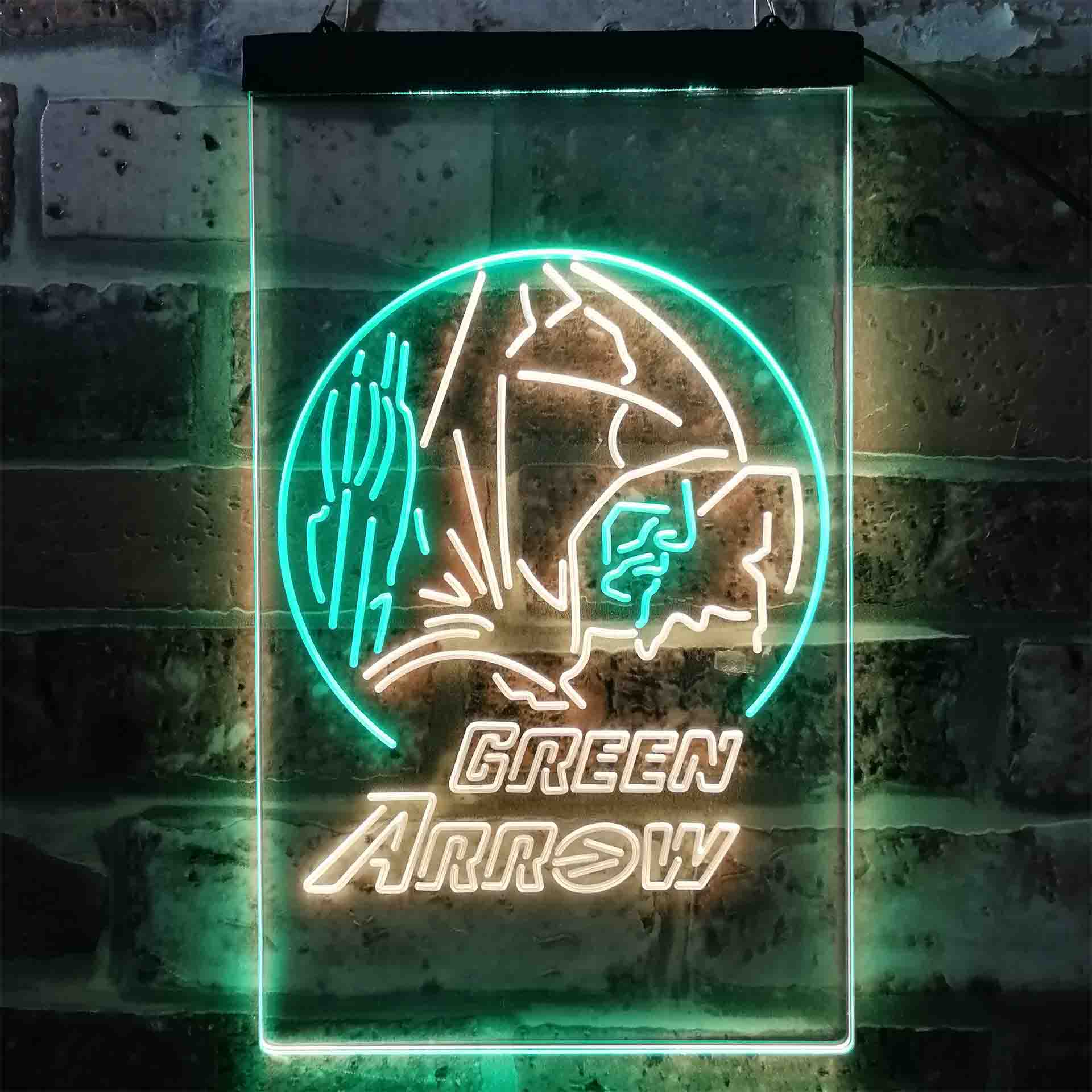 Green Arrow DC Super Hero Neon-Like LED Signo
